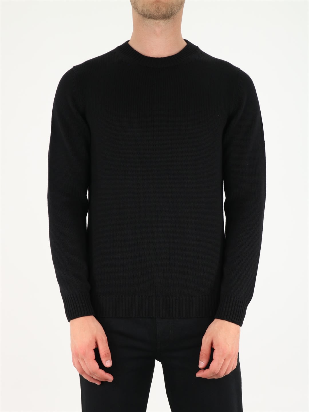 Roberto Collina Black Crewneck Sweater