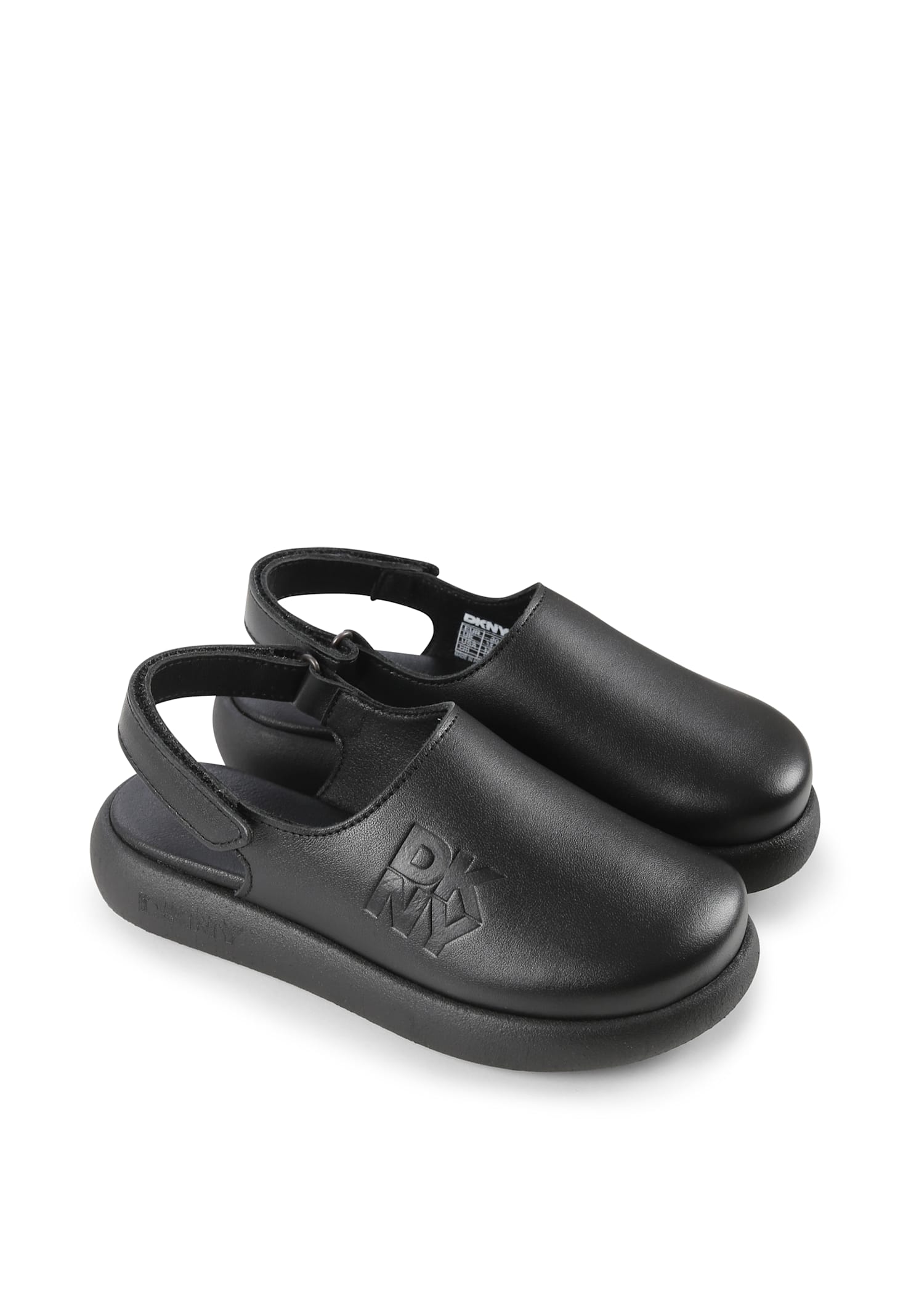 Dkny Black Sandals For Girl With Logo In Black