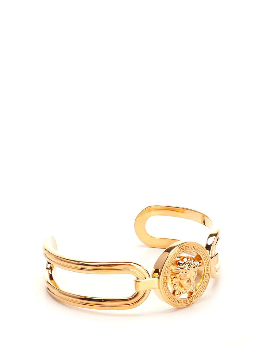 Shop Versace Medusa Cuff Bracelet In Gold