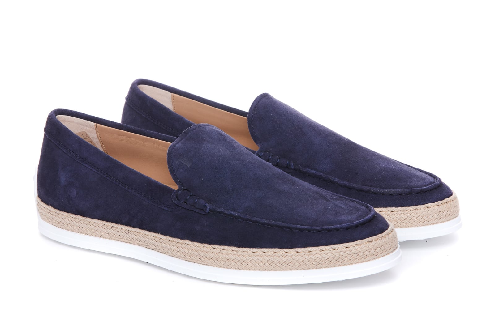 Shop Tod's Nabuk Slip On In Blu