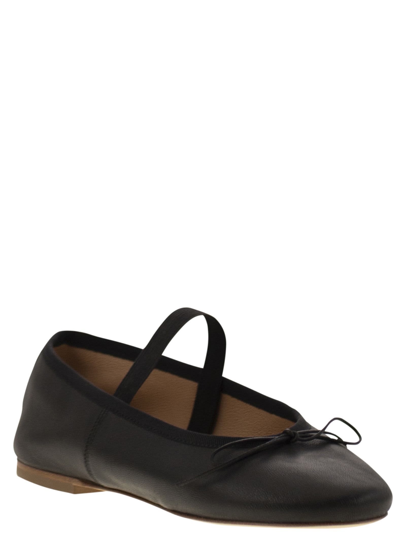 Shop Anniel Leather Ballerina And Elastic Band