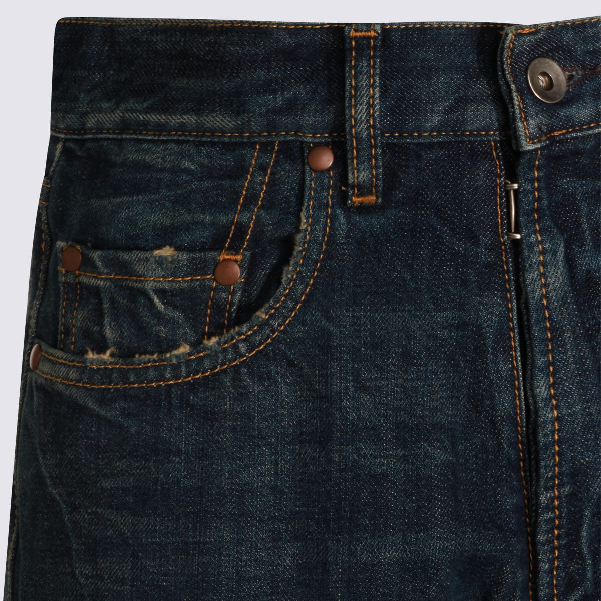 Maison Margiela Jeans Blue And Green In Blue