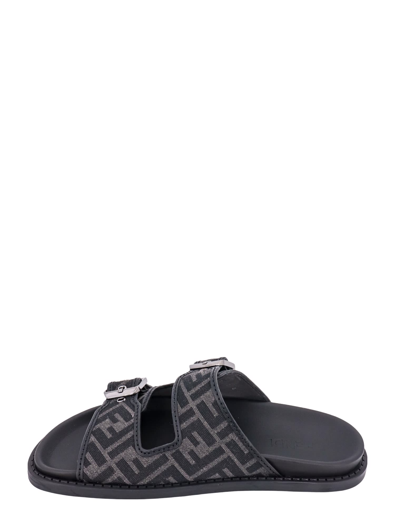 Shop Fendi Sandals In Tuy Jacq.ff+grigio