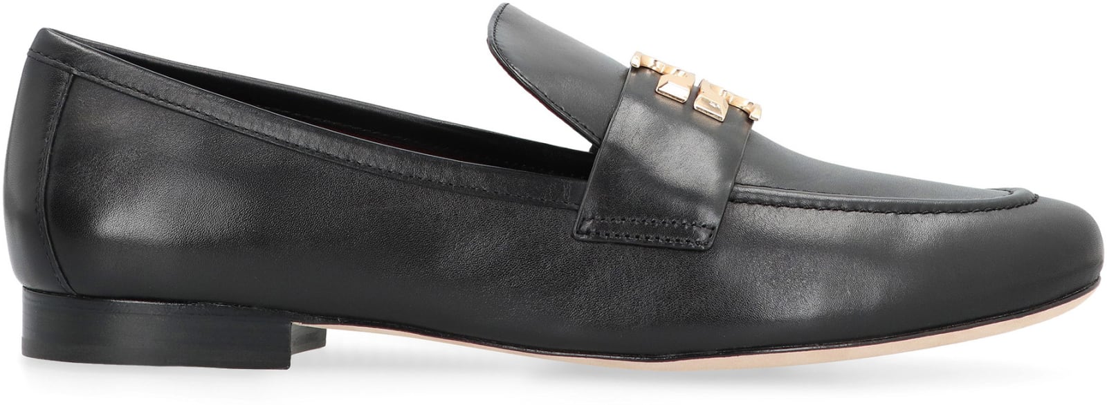 Shop Tory Burch Eleanor Leather Loafers In Black