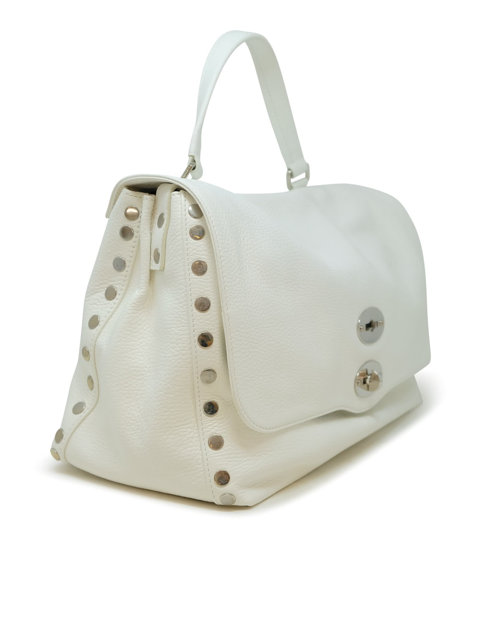 Shop Zanellato 068010-0050000-z1190 White Leather Postina Daily Giorno M Handbag