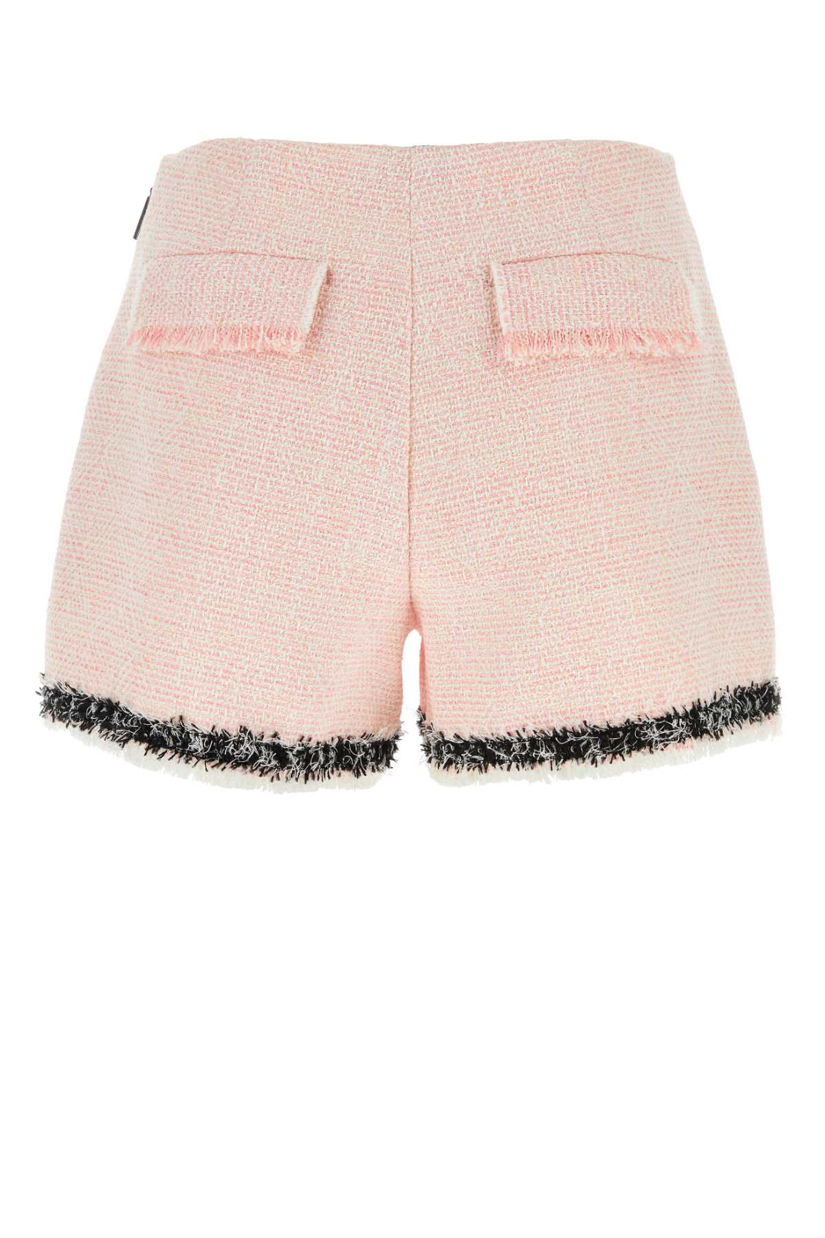 Shop Msgm Pink Bouclã© Shorts