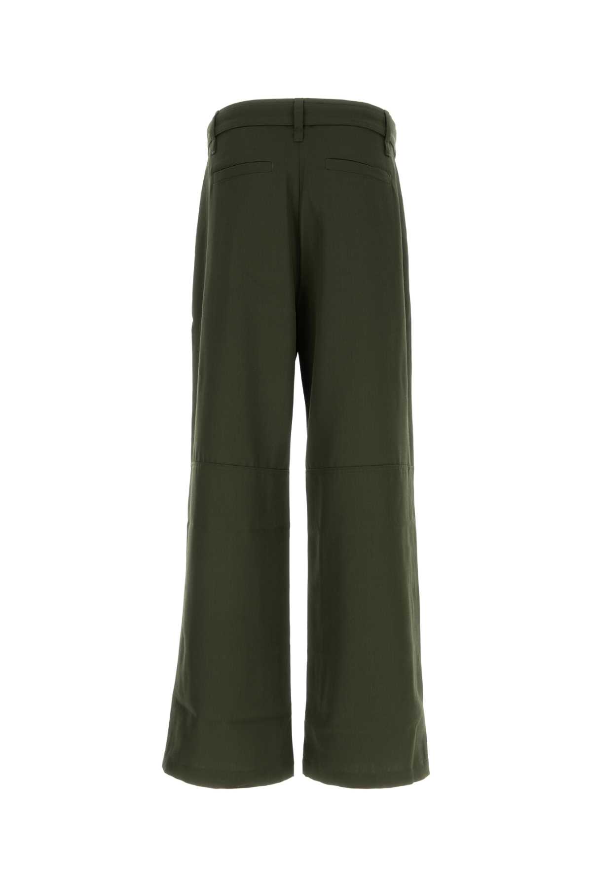 AMI ALEXANDRE MATTIUSSI ARMY GREEN WOOL PANT
