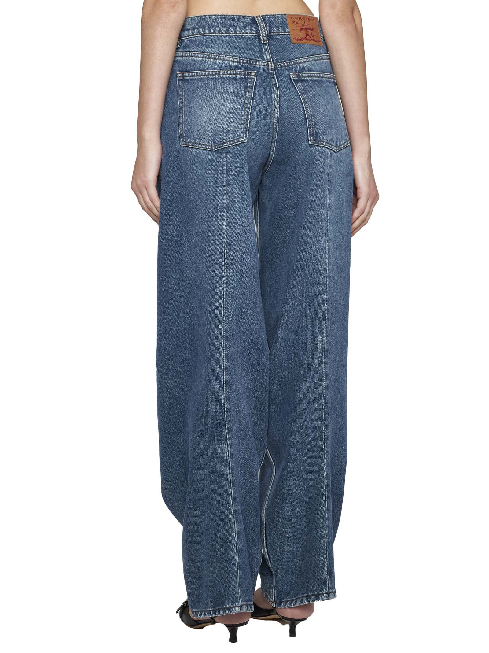 Shop Y/project Jeans In Evergreen Vintage Blue