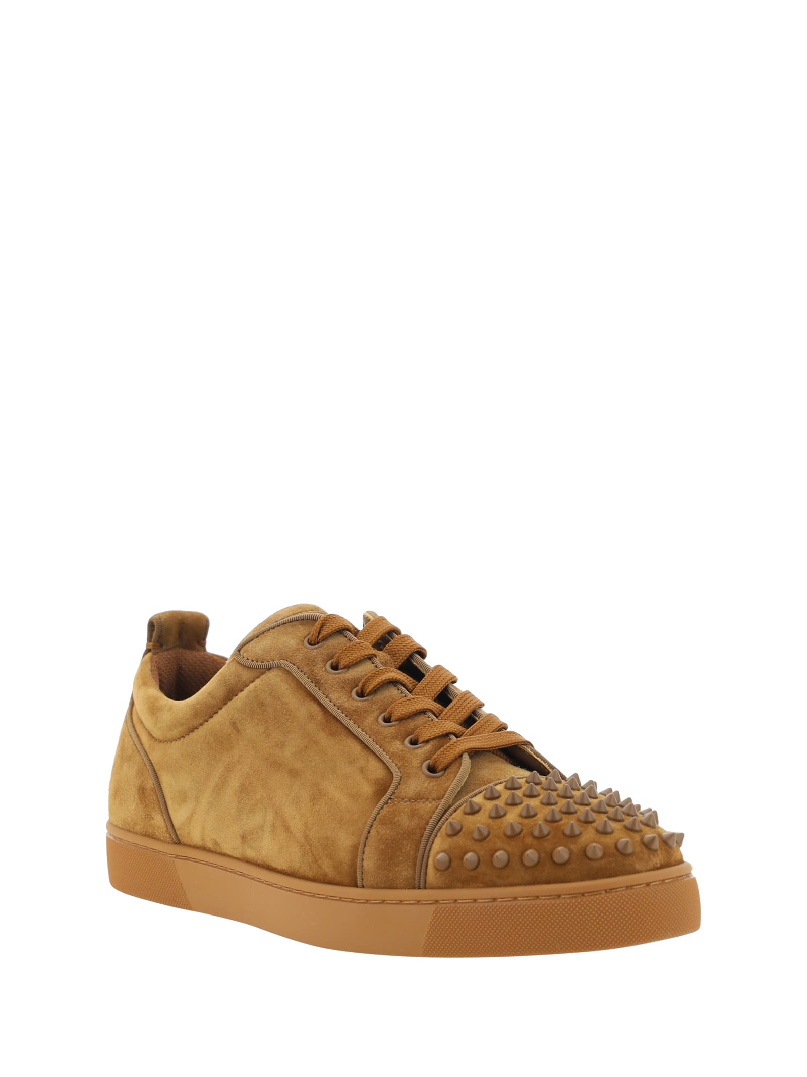 Shop Christian Louboutin Louis Junior Spikes Orlato Sneakers In Rhea/rhea Mat