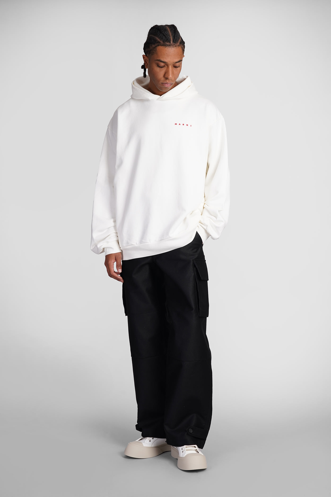 Shop Marni Pants In Black Cotton