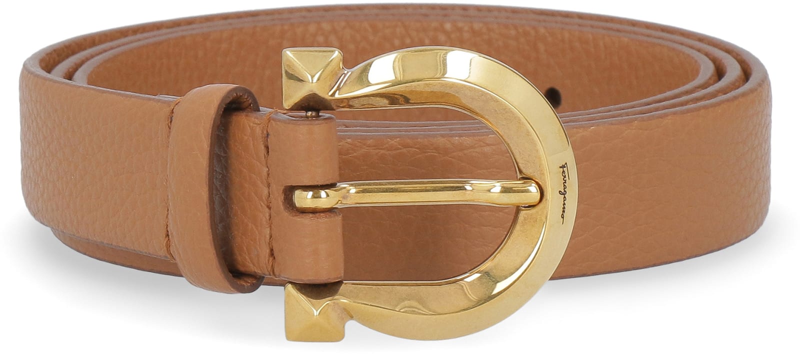 Shop Ferragamo Leather Belt In Leather Brown