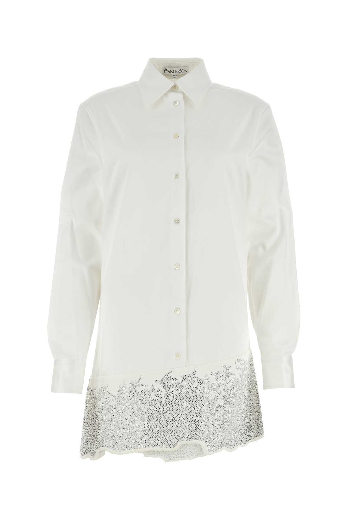 J.W. Anderson White Cotton Shirt Mini Dress
