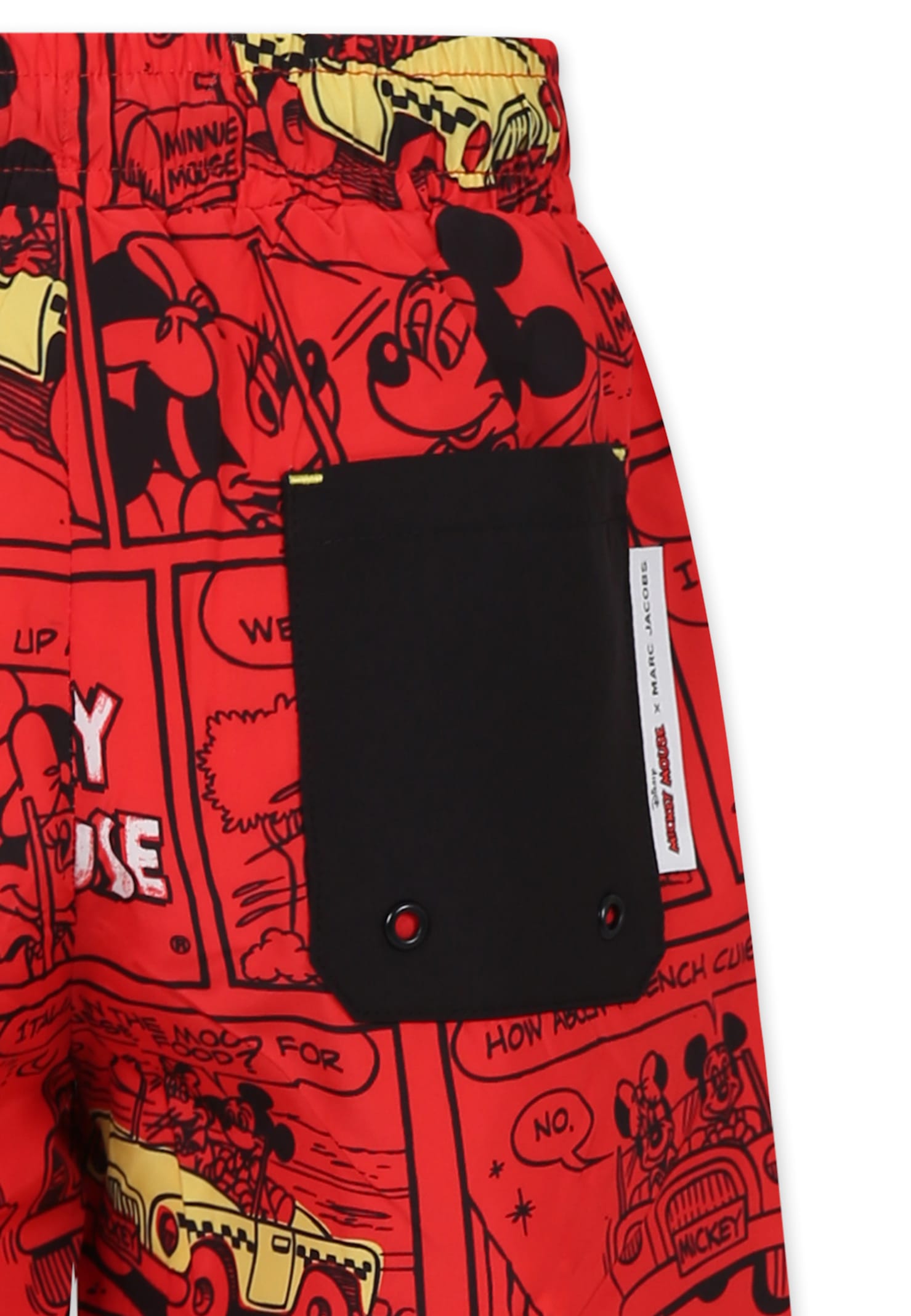 Marc Jacobs X Mickey Mouse Graphic-print Swim Shorts In Red