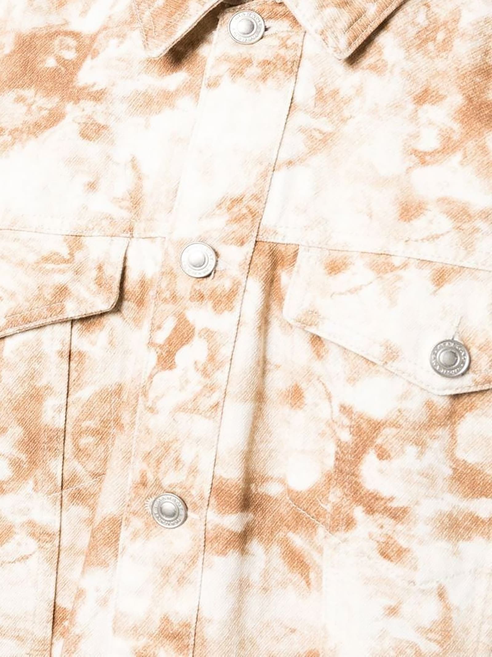 Shop Isabel Marant Beige Cotton Blend Denim Jacket In Neutrals