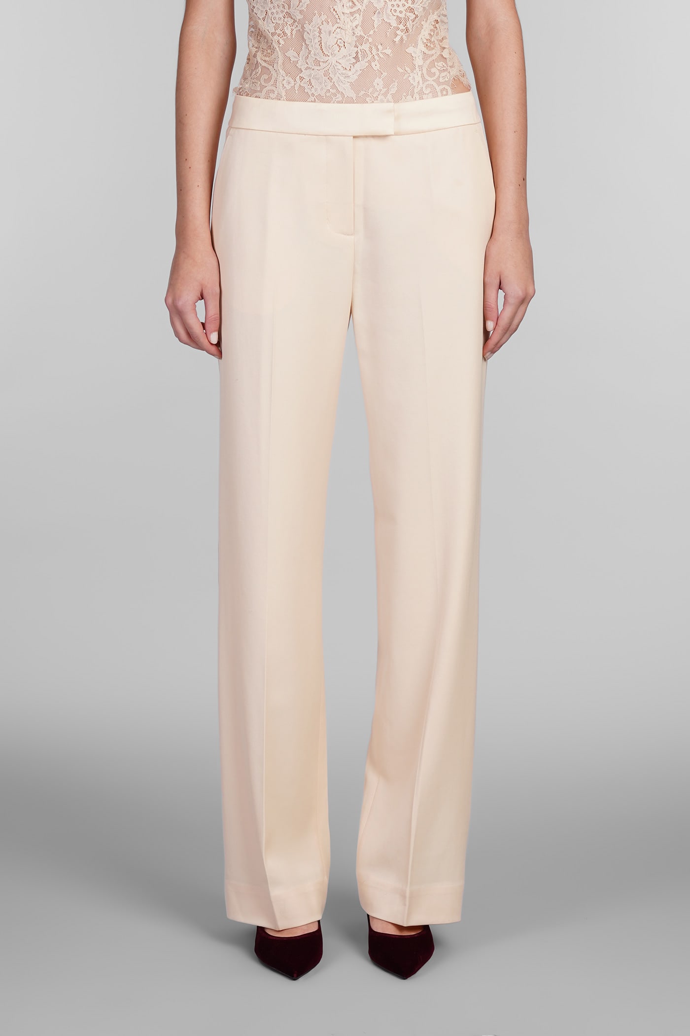 Zimmermann Pants In Beige Wool In Beige