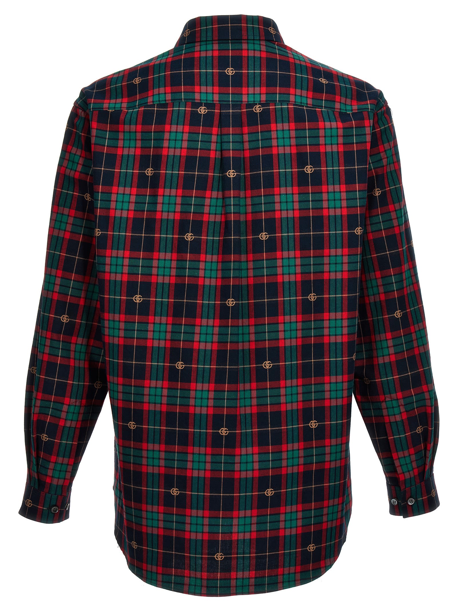 Shop Gucci Gg Tartan Shirt In Multicolor