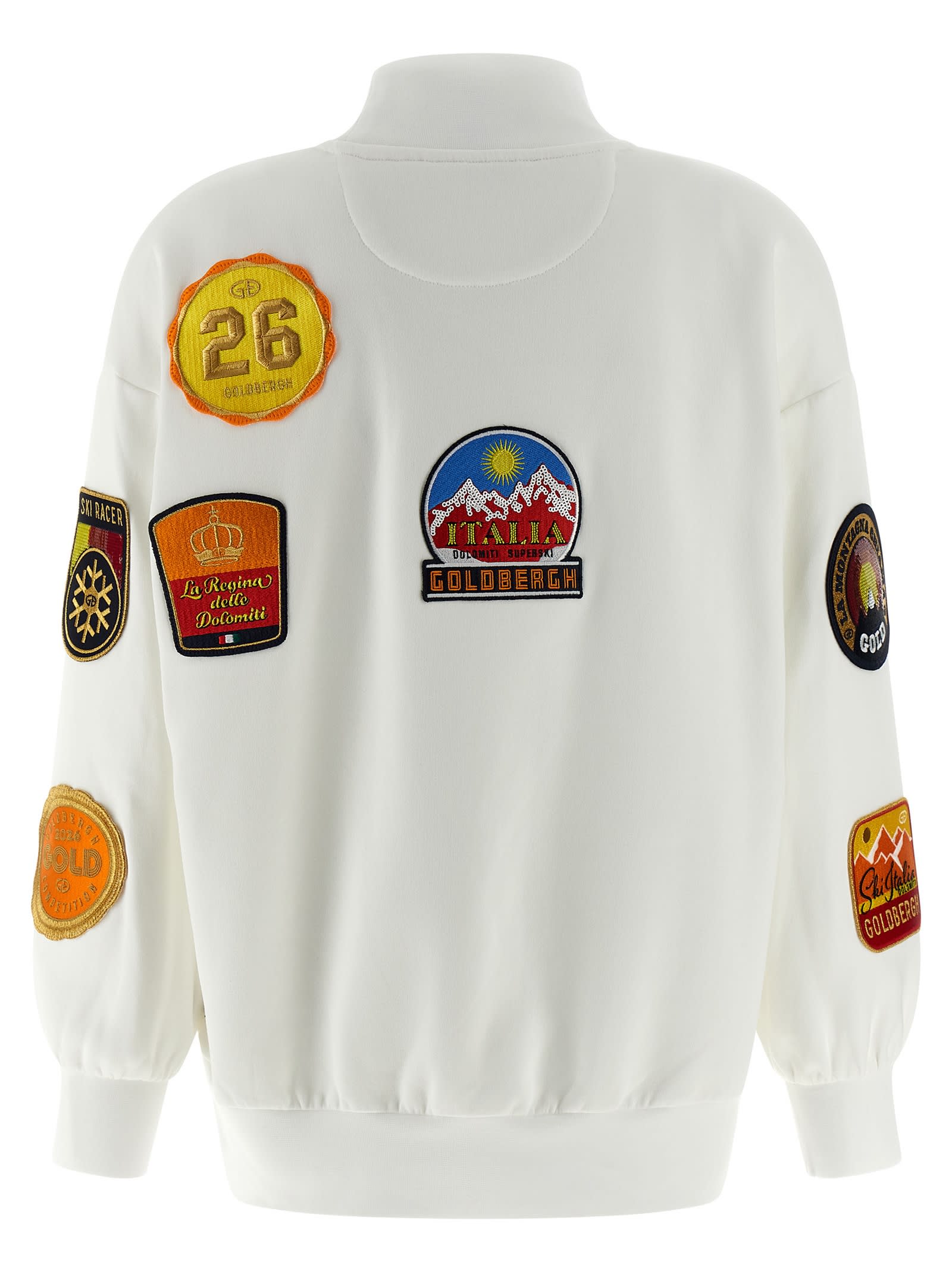 Goldbergh High Neck Sweatshirt Embroidered Patches In Multi