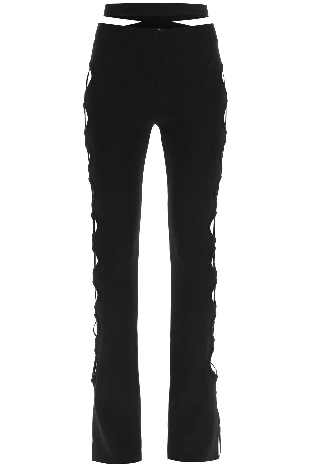 ANDREADAMO Flared Jersey Pants With Cut Outs