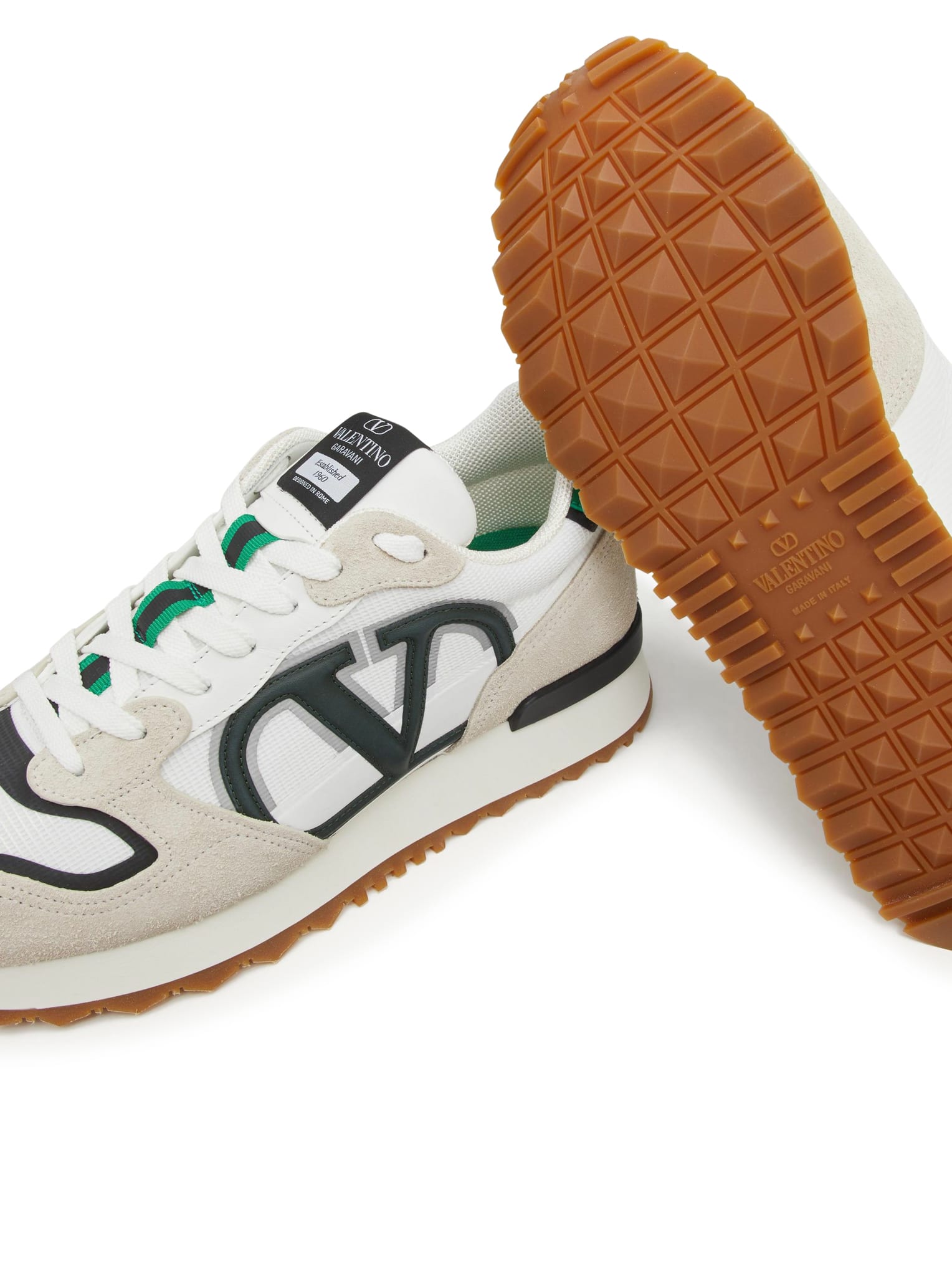 Shop Valentino Vlogo Pace Sneakers In Mjp Ice White Greenmount