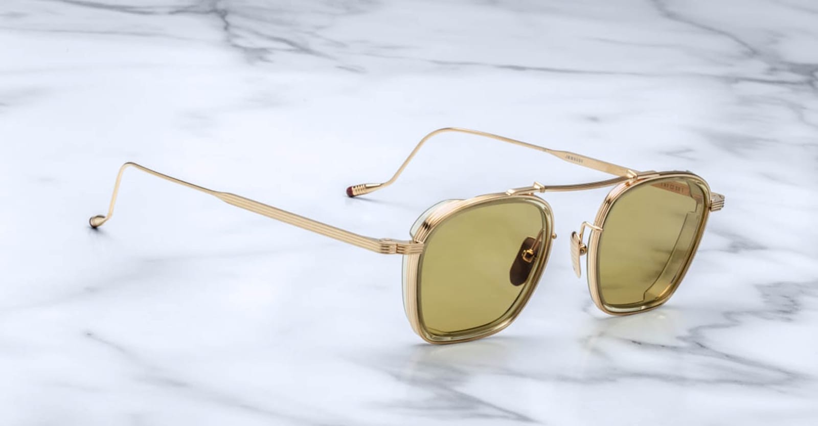 Shop Jacques Marie Mage Baudelaire 2 - Montra Sunglasses In Gold