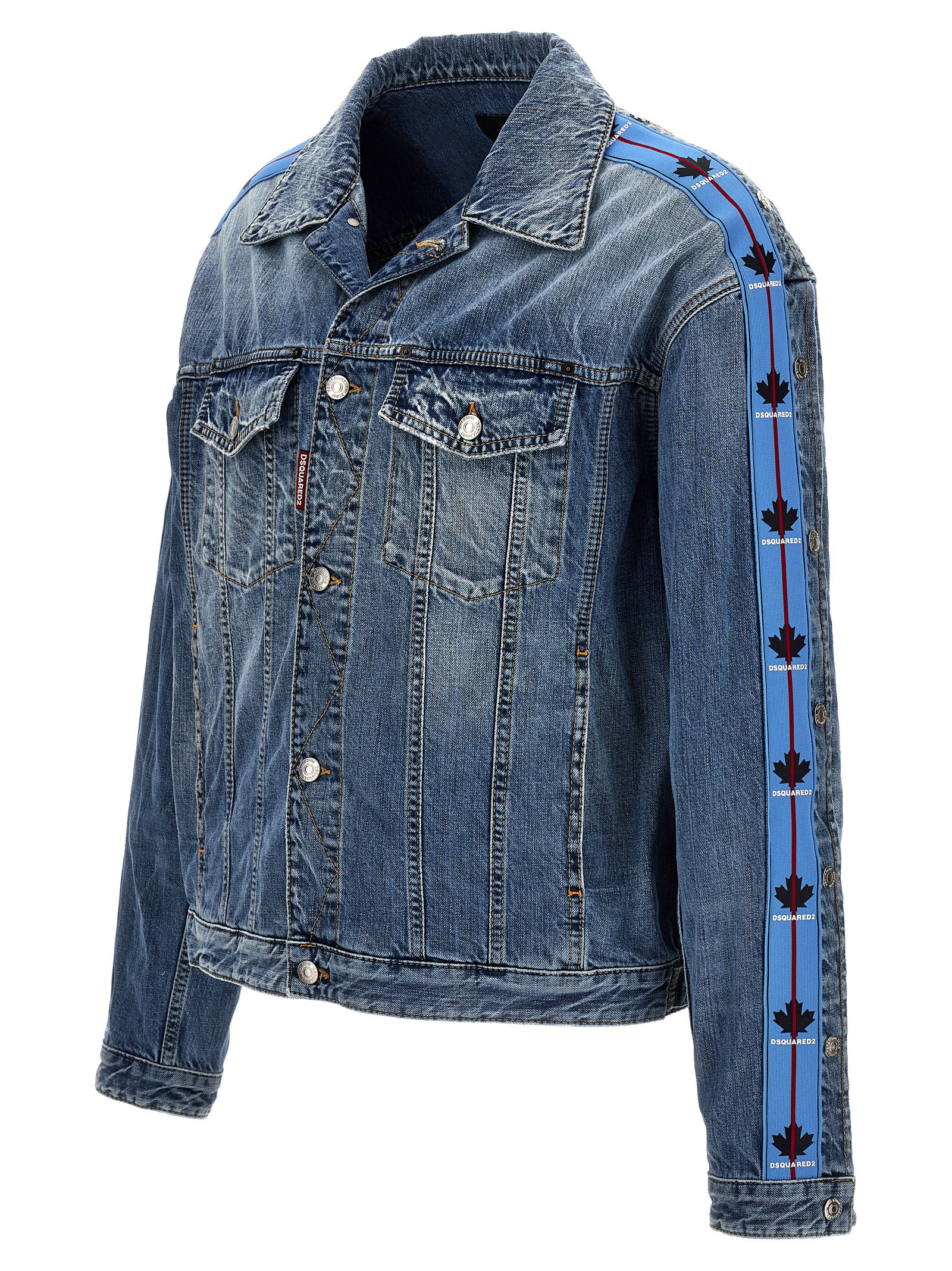 Shop Dsquared2 Dan Denim Jacket In Light Blue