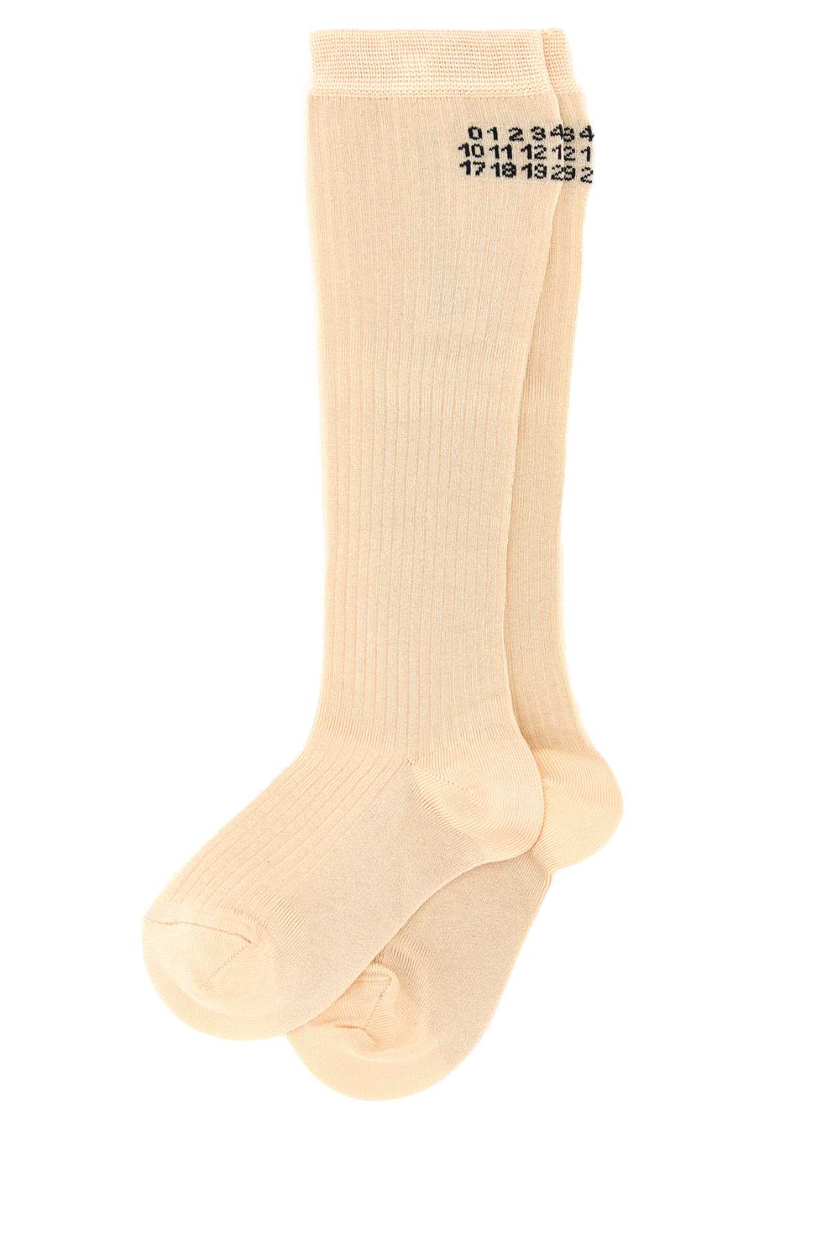 Skin Pink Stretch Viscose Blend Socks