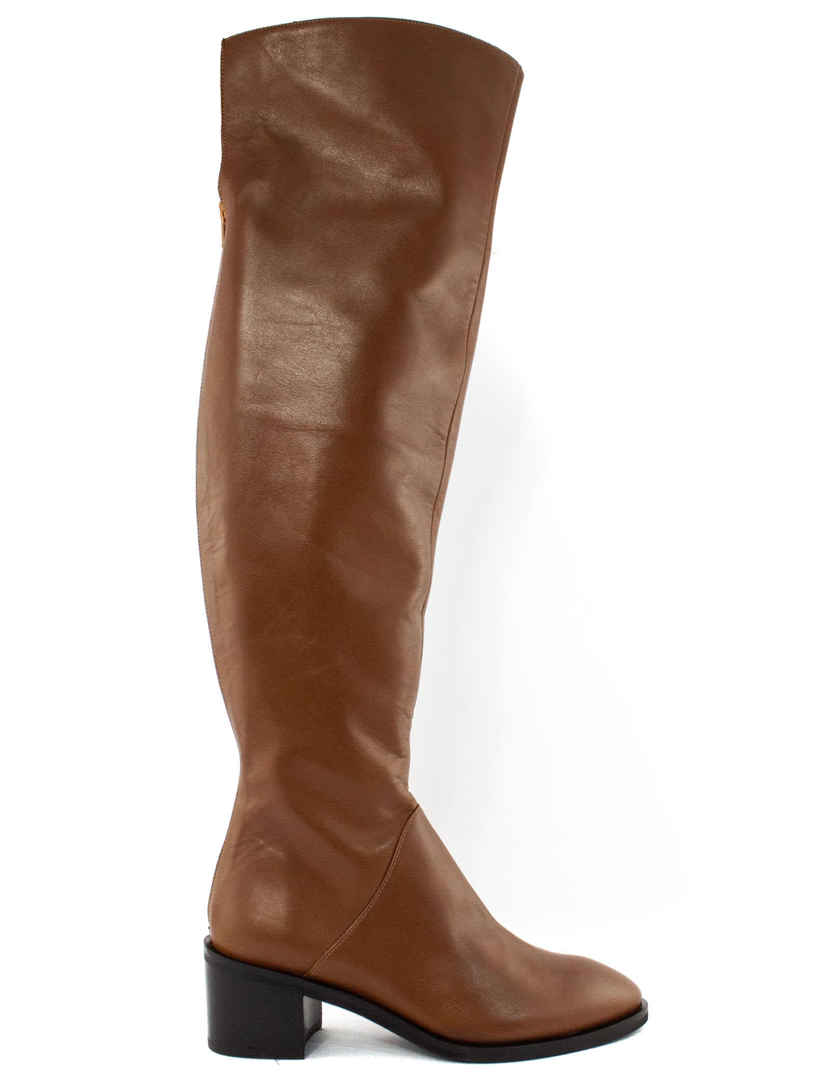 Roberto Festa Belem High Boot In Brown Leather