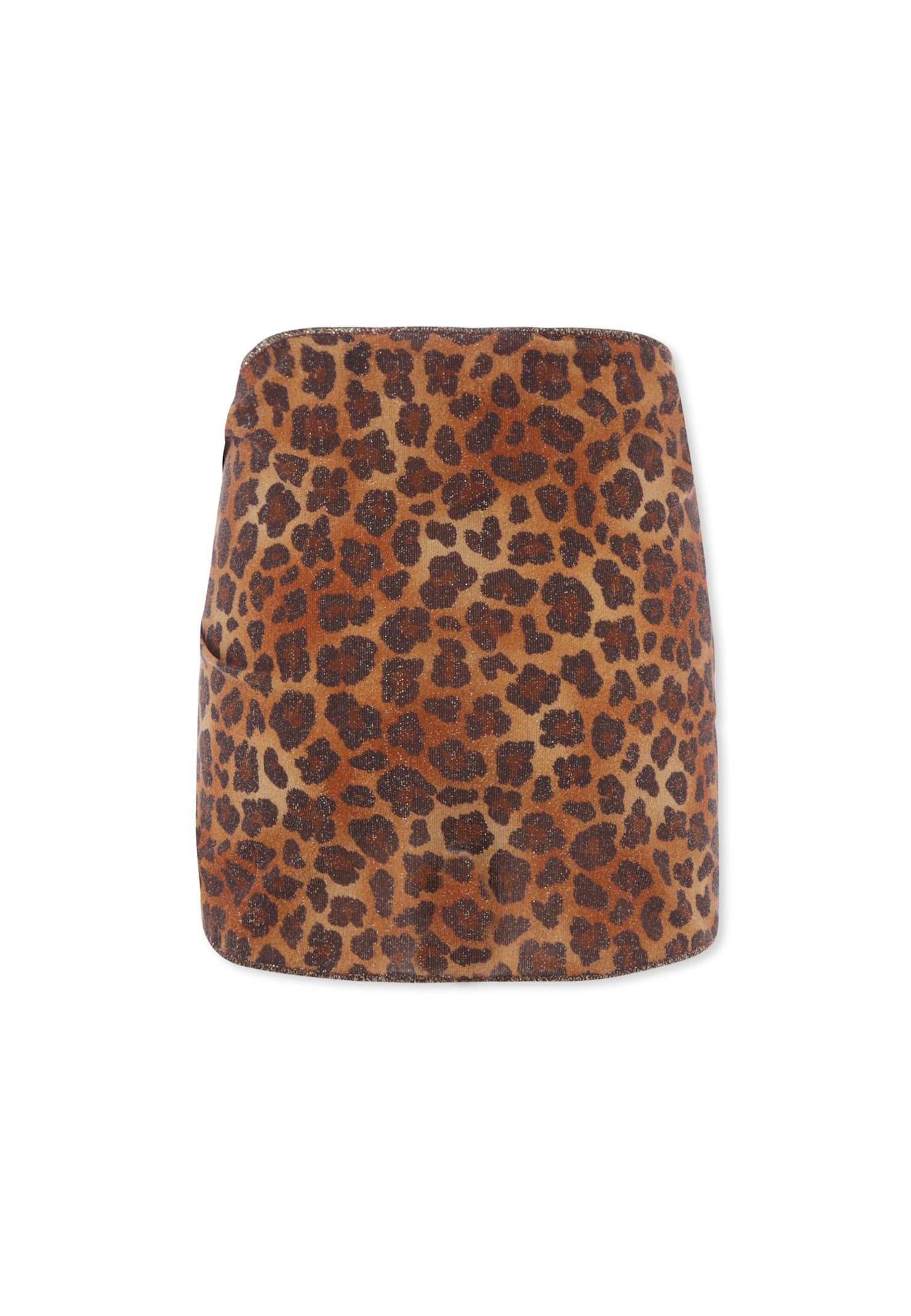 Mc2 Saint Barth Brown Lurex Cover-up For Girl In Brown