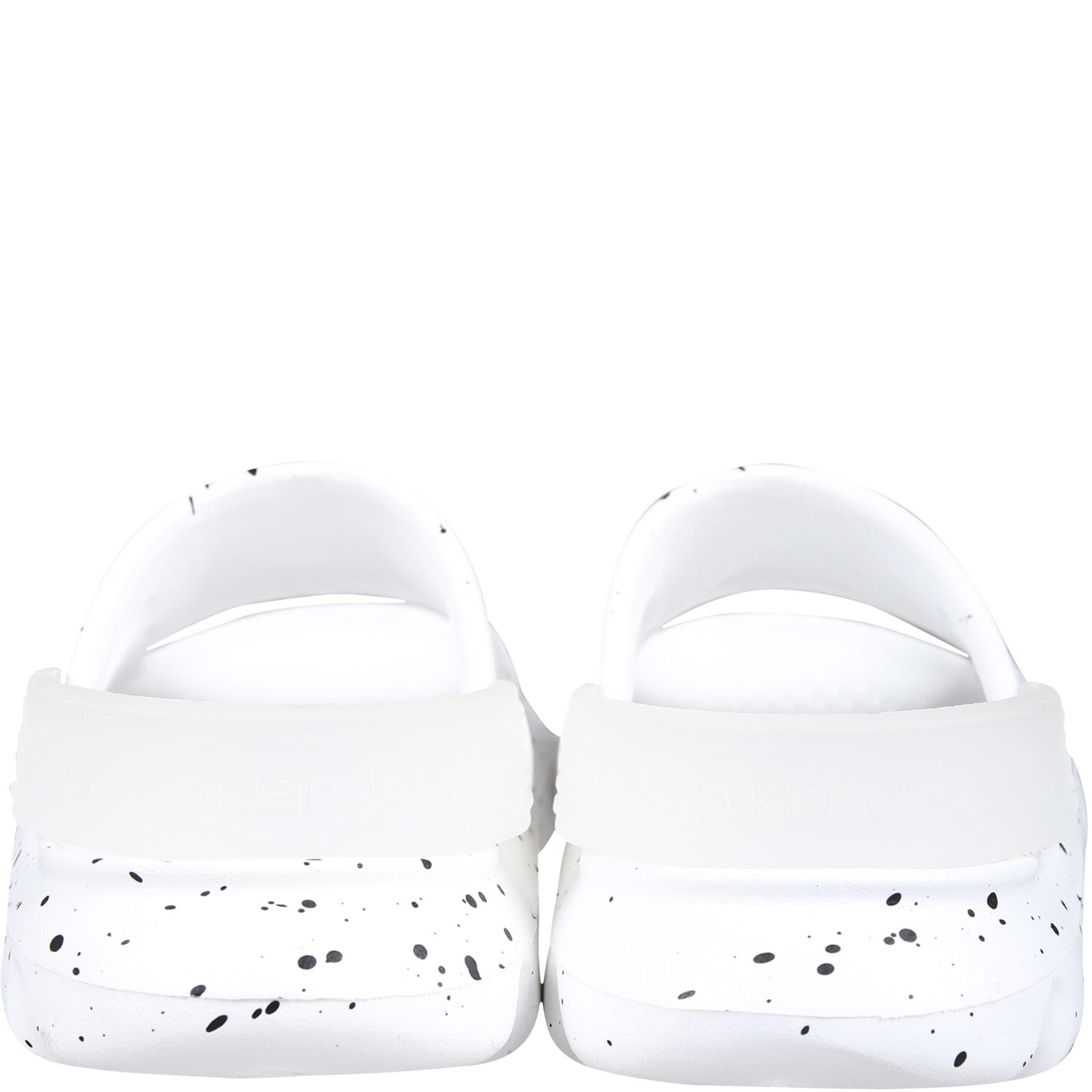 Shop Calvin Klein White Sandals For Kids With Logo
