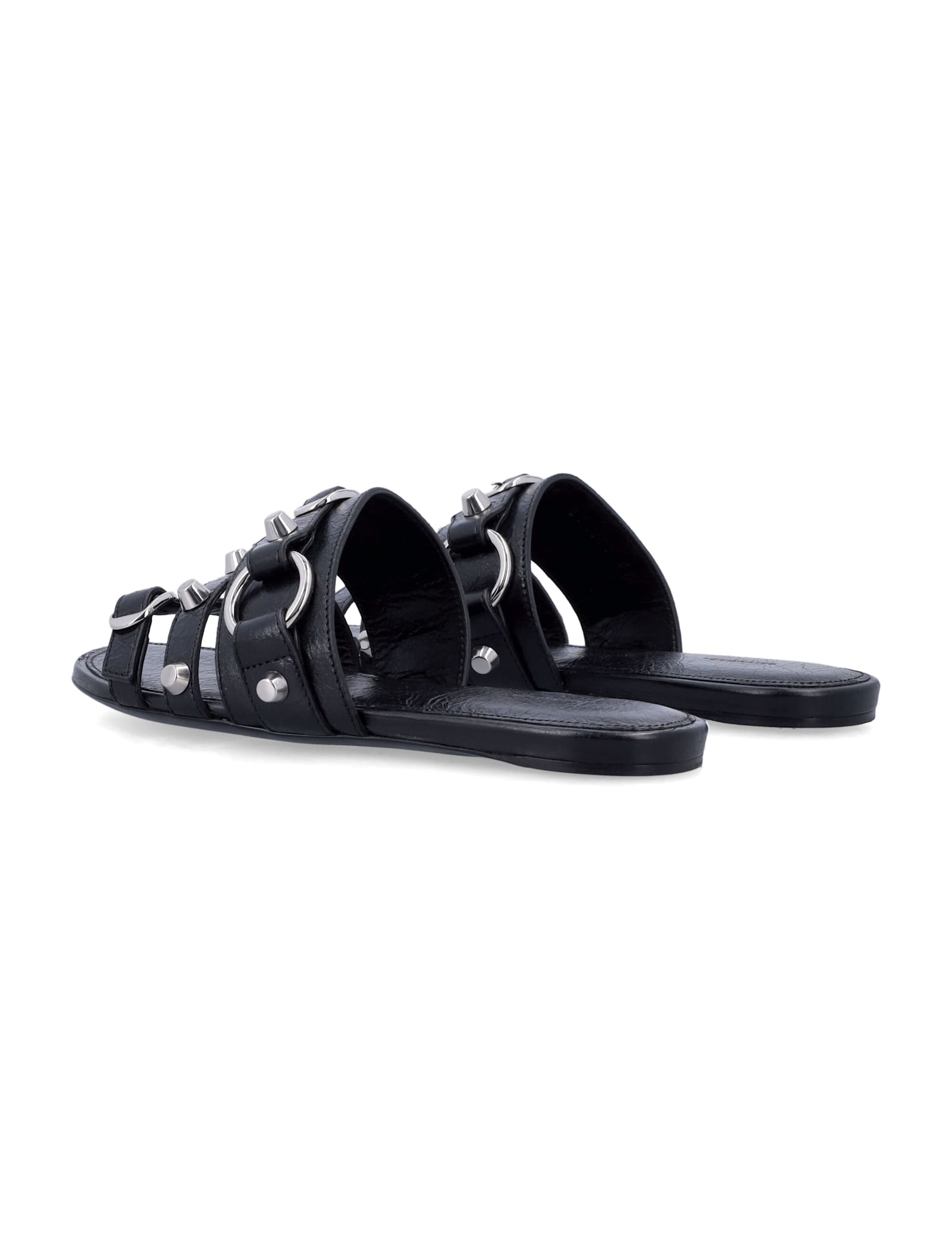 Balenciaga City Flat Mule In Arena Lambskin In Multi