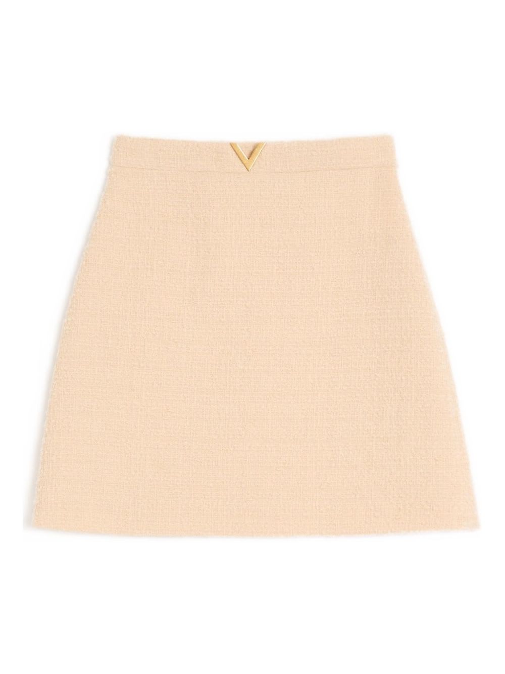 Valentino Vlogo Signature Wool Skirt In Sand