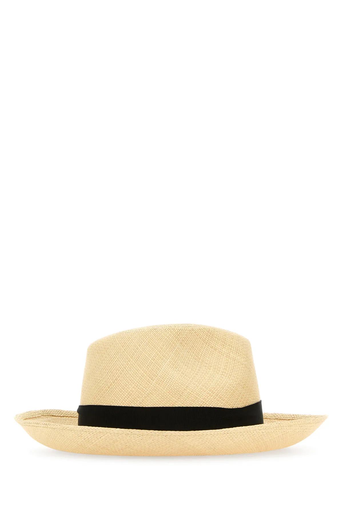 Shop Borsalino Straw Hat In Black