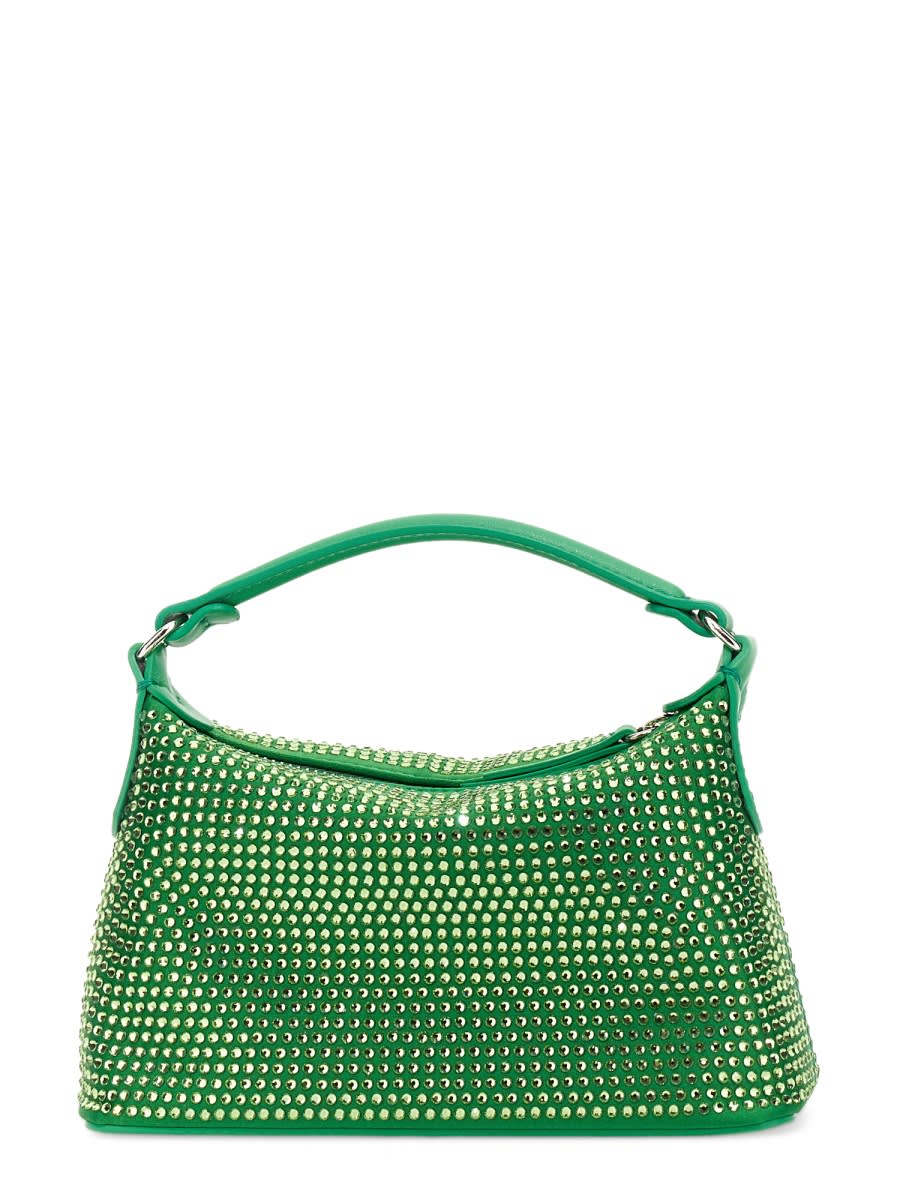 Shop Liu •jo Hobo Rhinestones Bag In Green