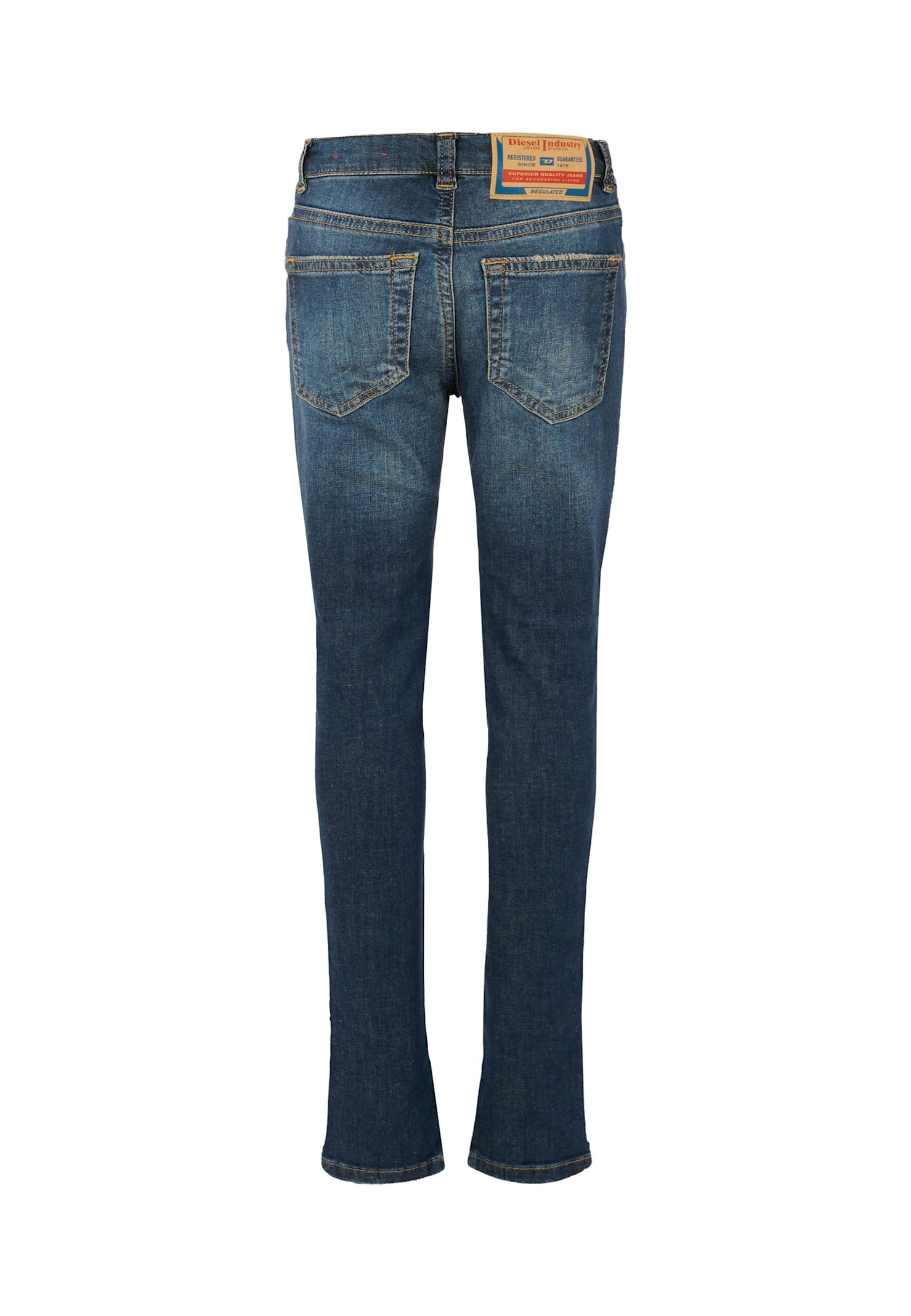 Diesel Denim Jeans For Girl With Logo In Blue