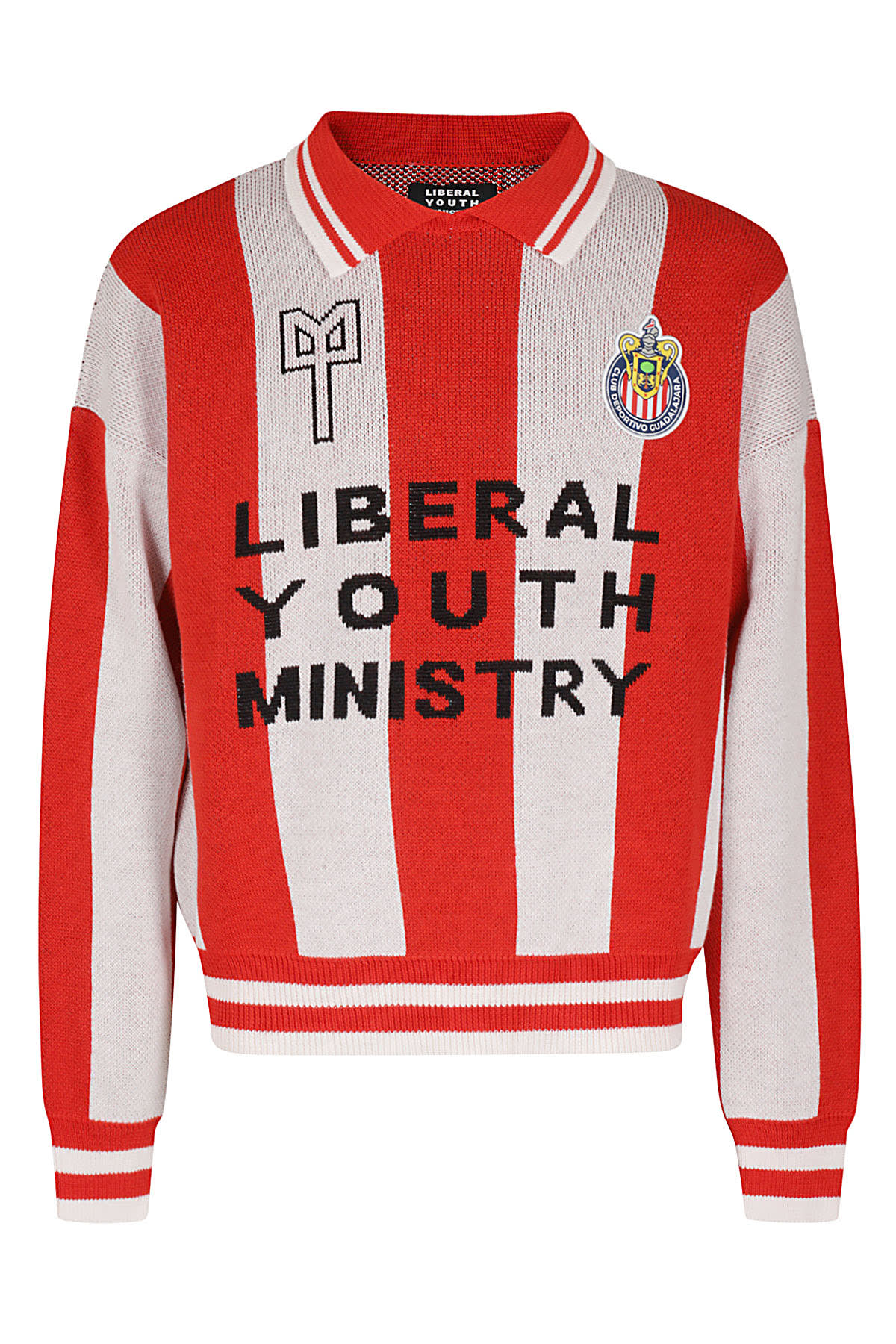 Liberal Youth Ministry Escudo Distressed Sweater in Blue