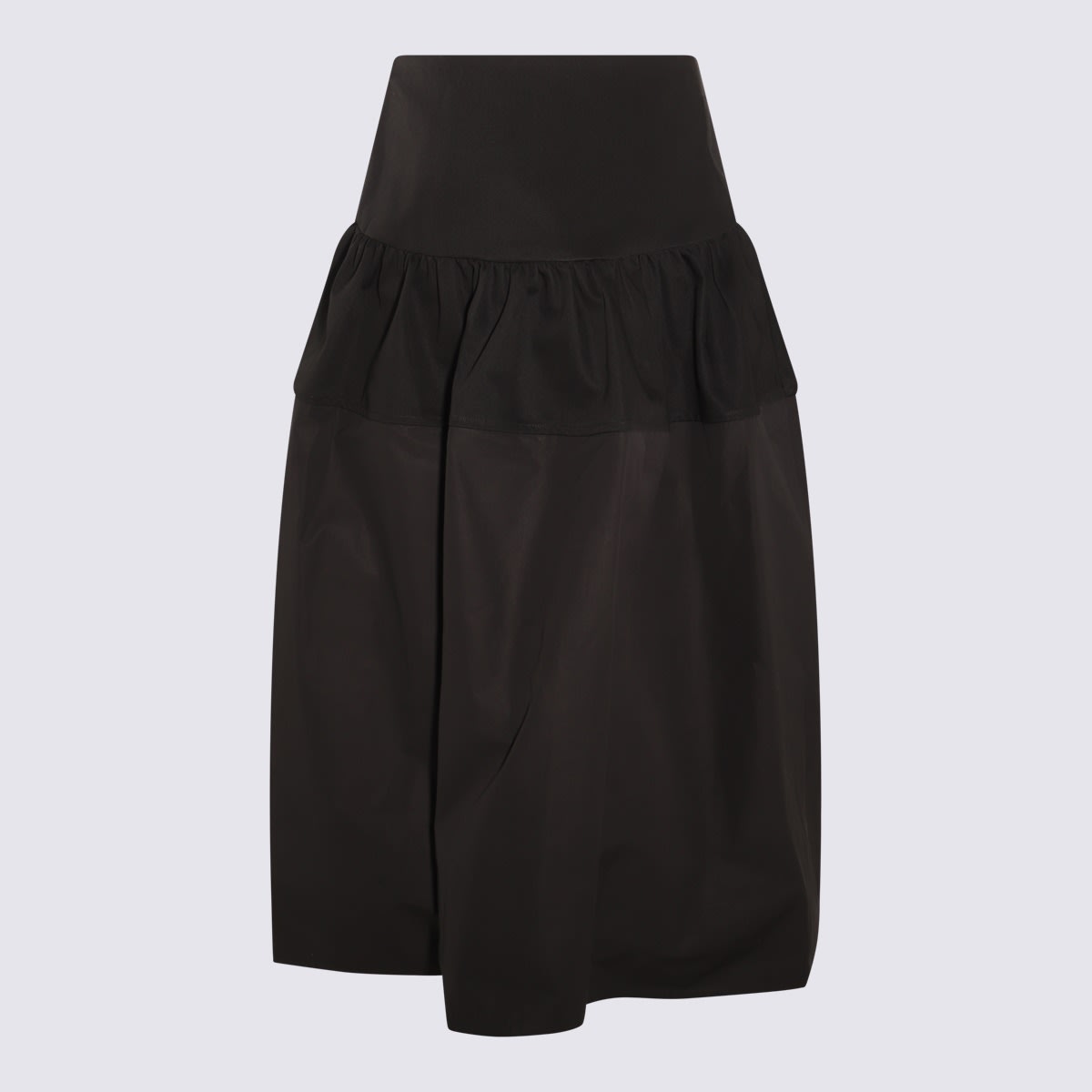 Shop Jil Sander Black Cotton Skirt