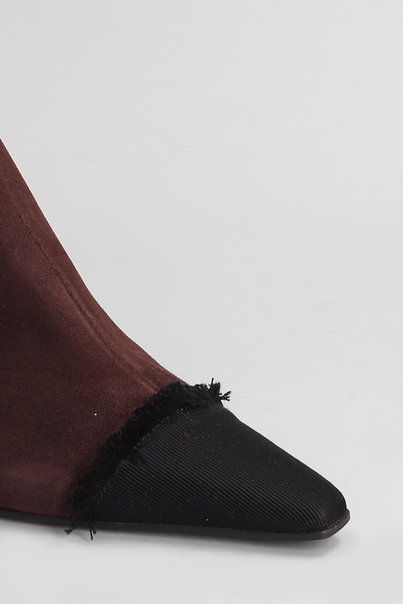 Roberto Festa Evari High Heels Ankle Boots In Viola Suede In Purple