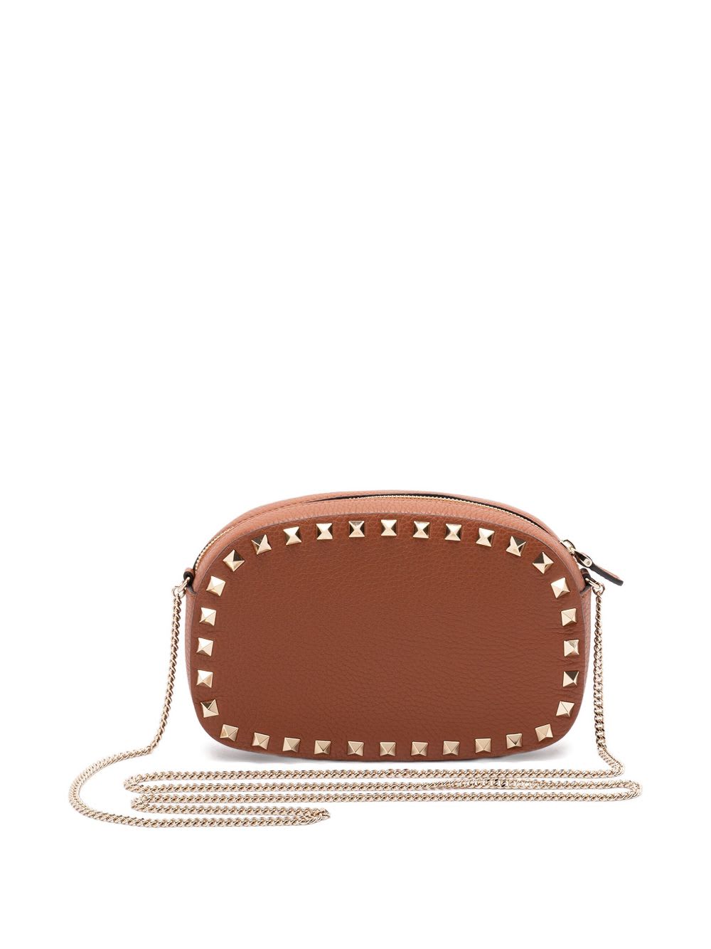 Valentino Garavani Rockstud Mini Shoulder Bag In Brown