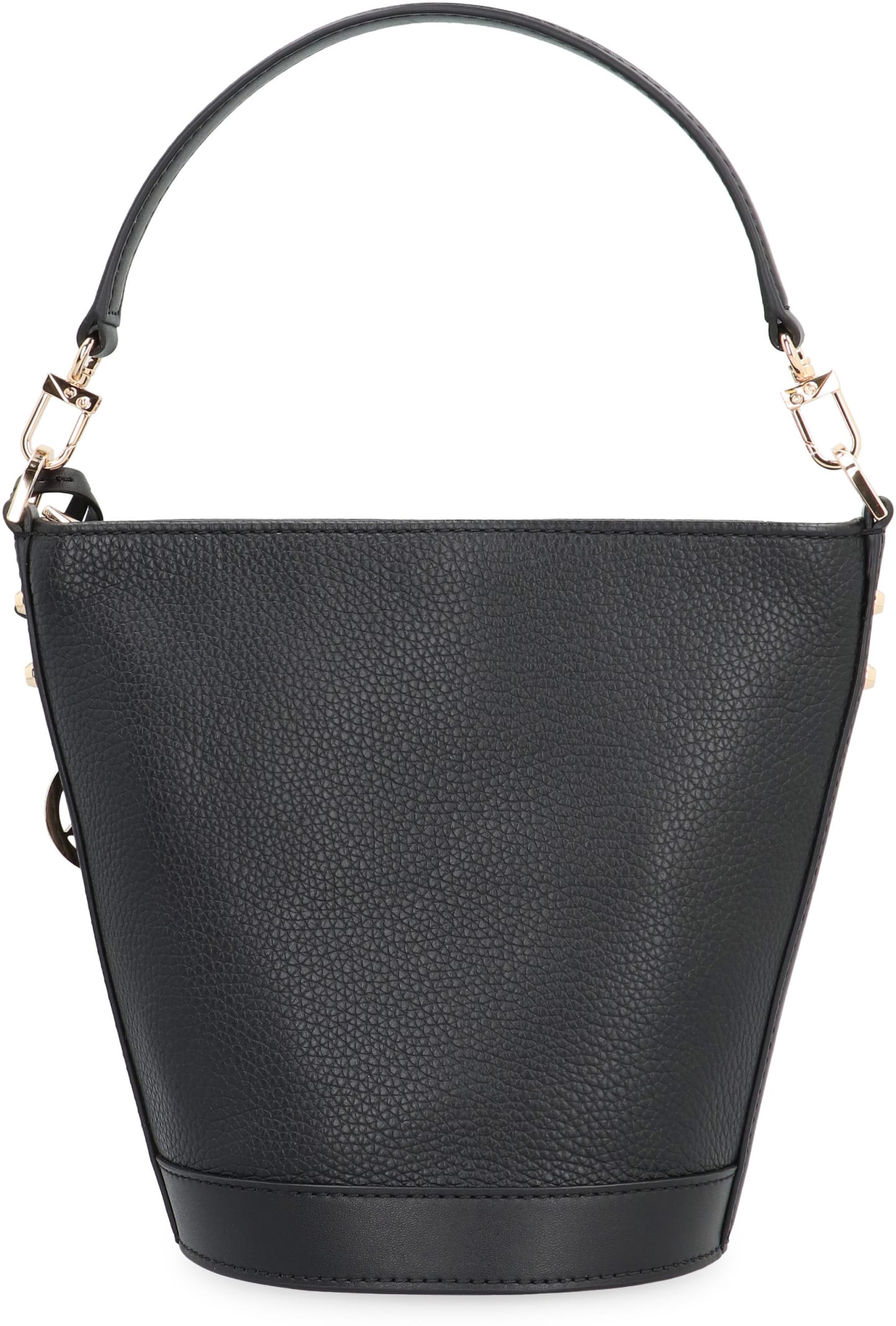 Shop Michael Michael Kors Townsend Leather Bucket Bag In Black