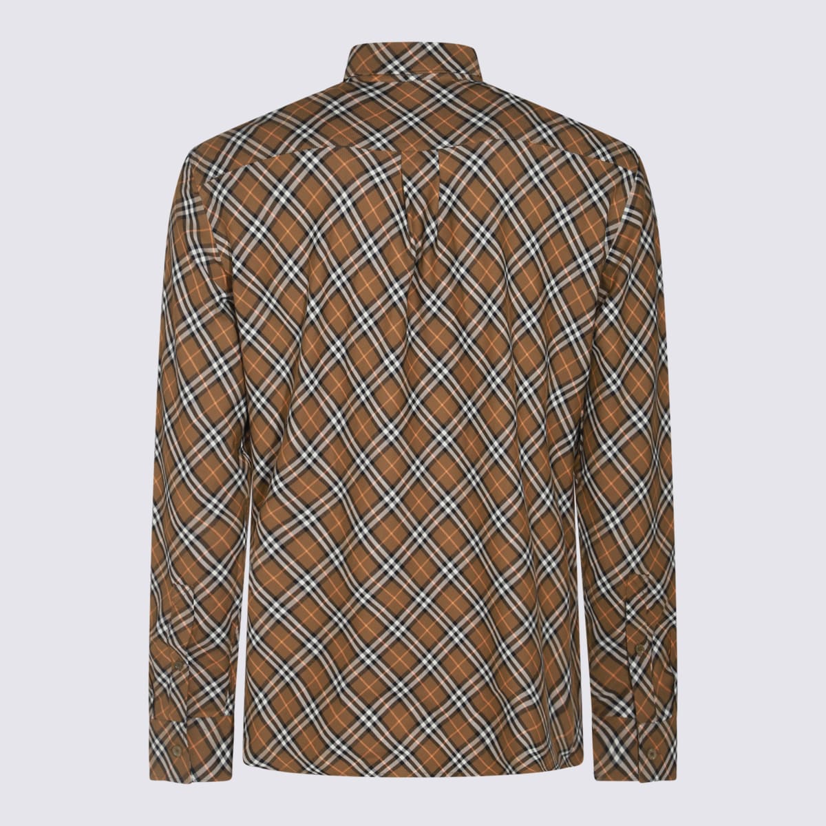 Shop Burberry Brown Cotton Shirt In Oxide Ip Check