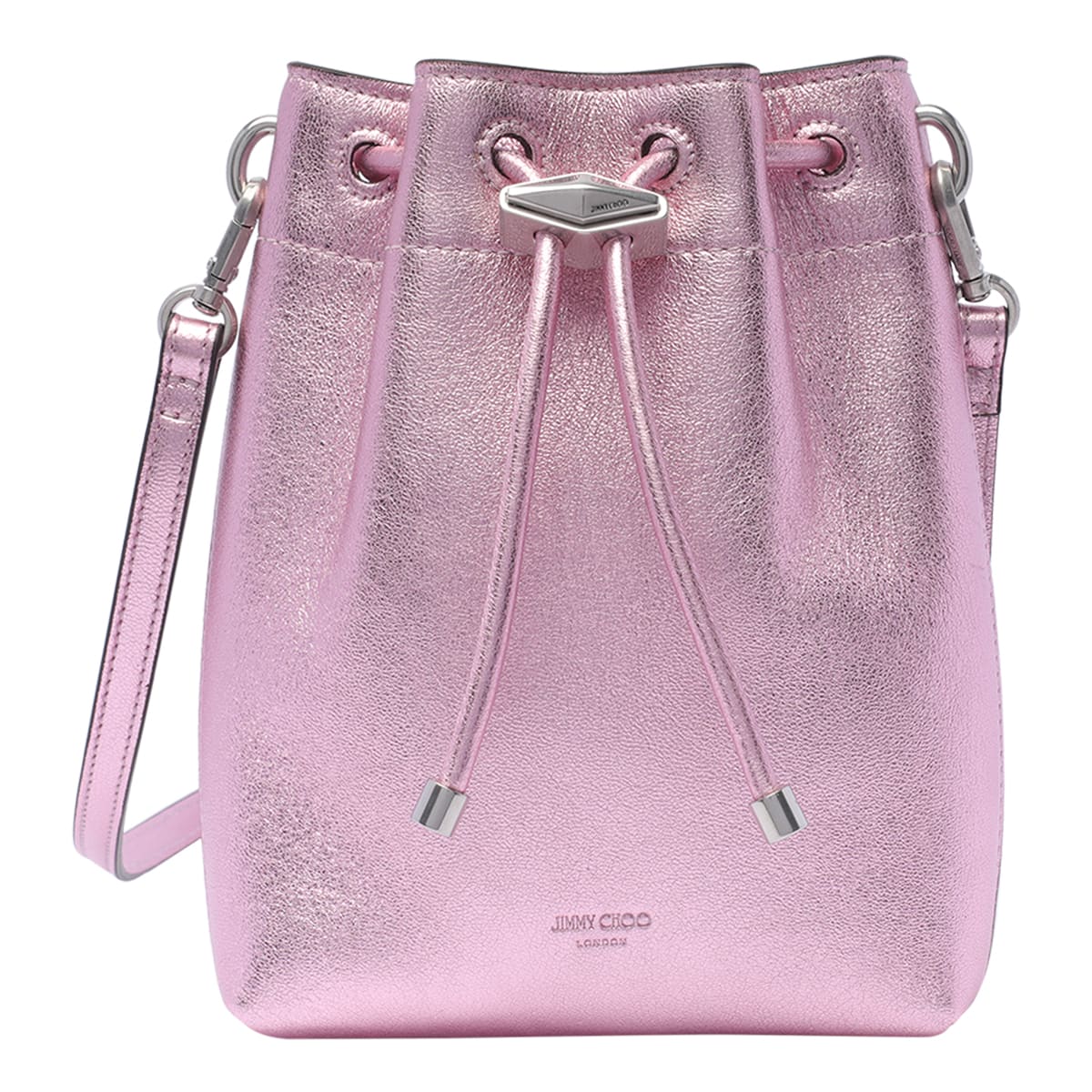 Shop Jimmy Choo Bon Bon N/s Bucket Bag In Pink