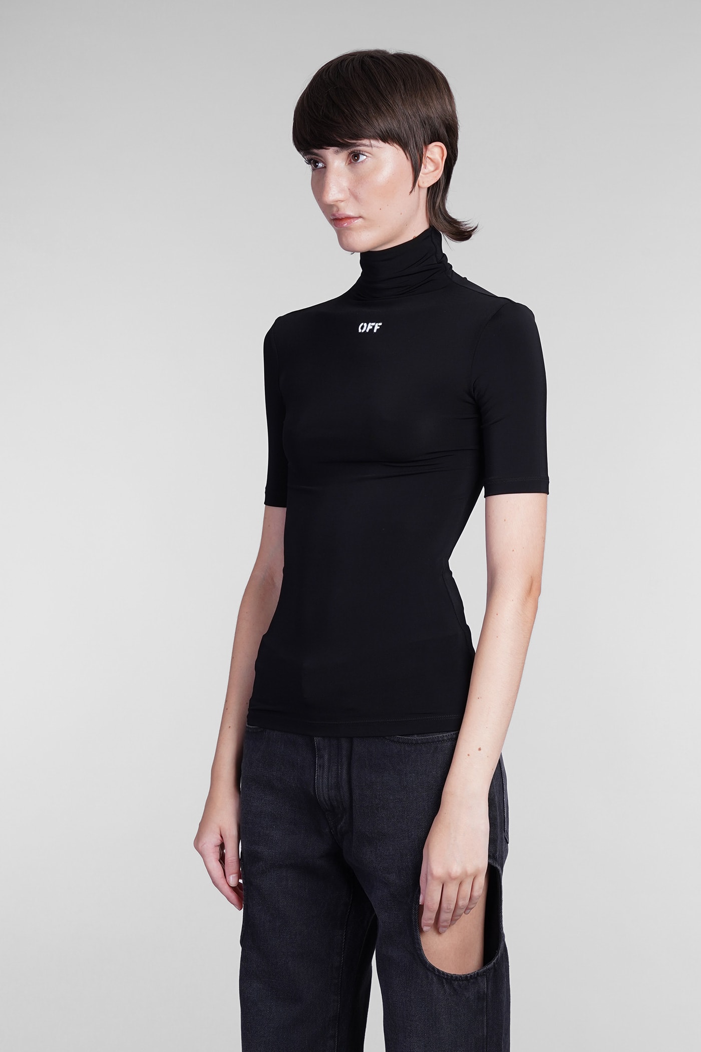 Shop Off-white Topwear In Black Viscose