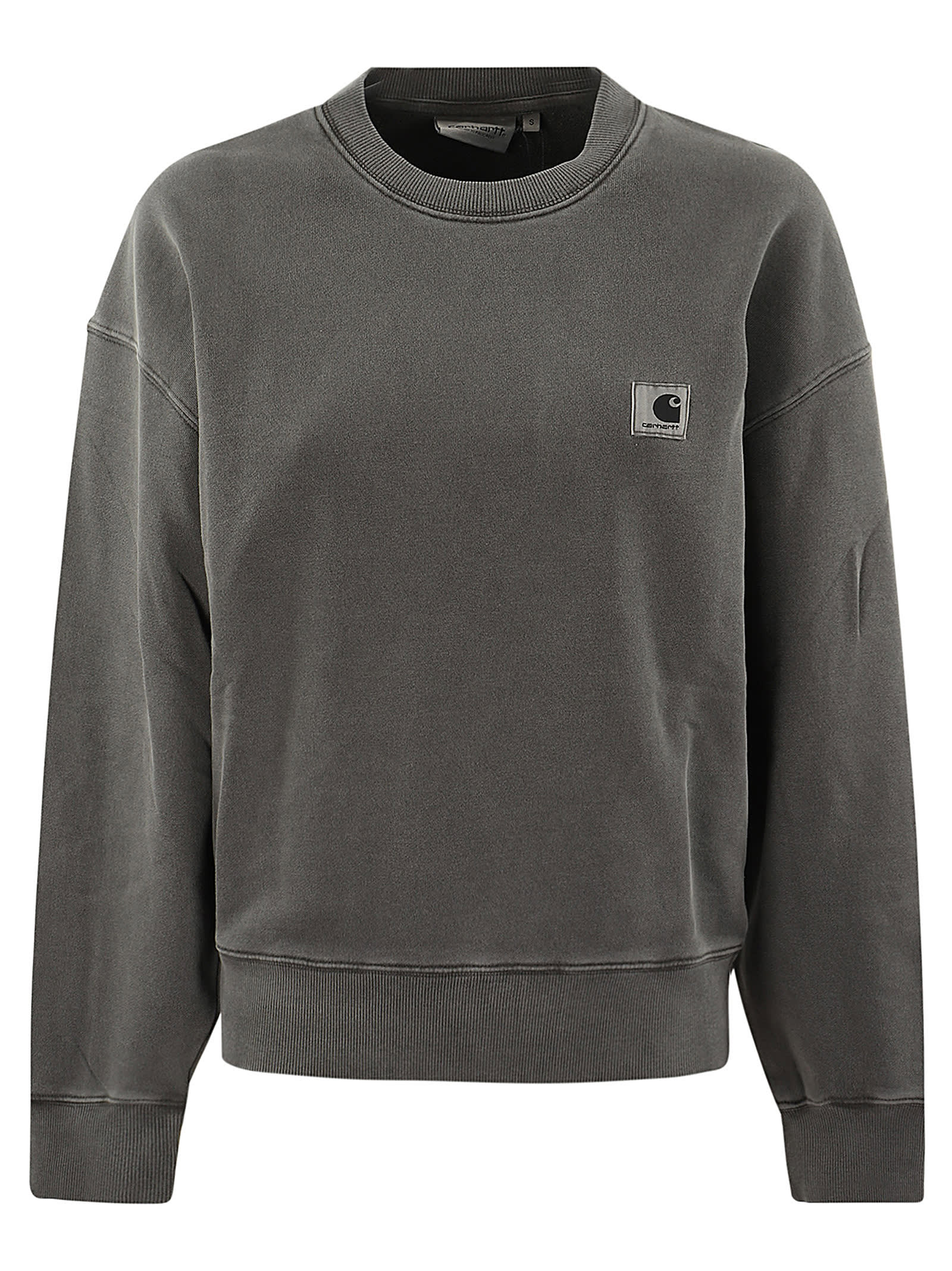 Carhartt W Nelson Sweatshirt In Graphite Garment Dyed