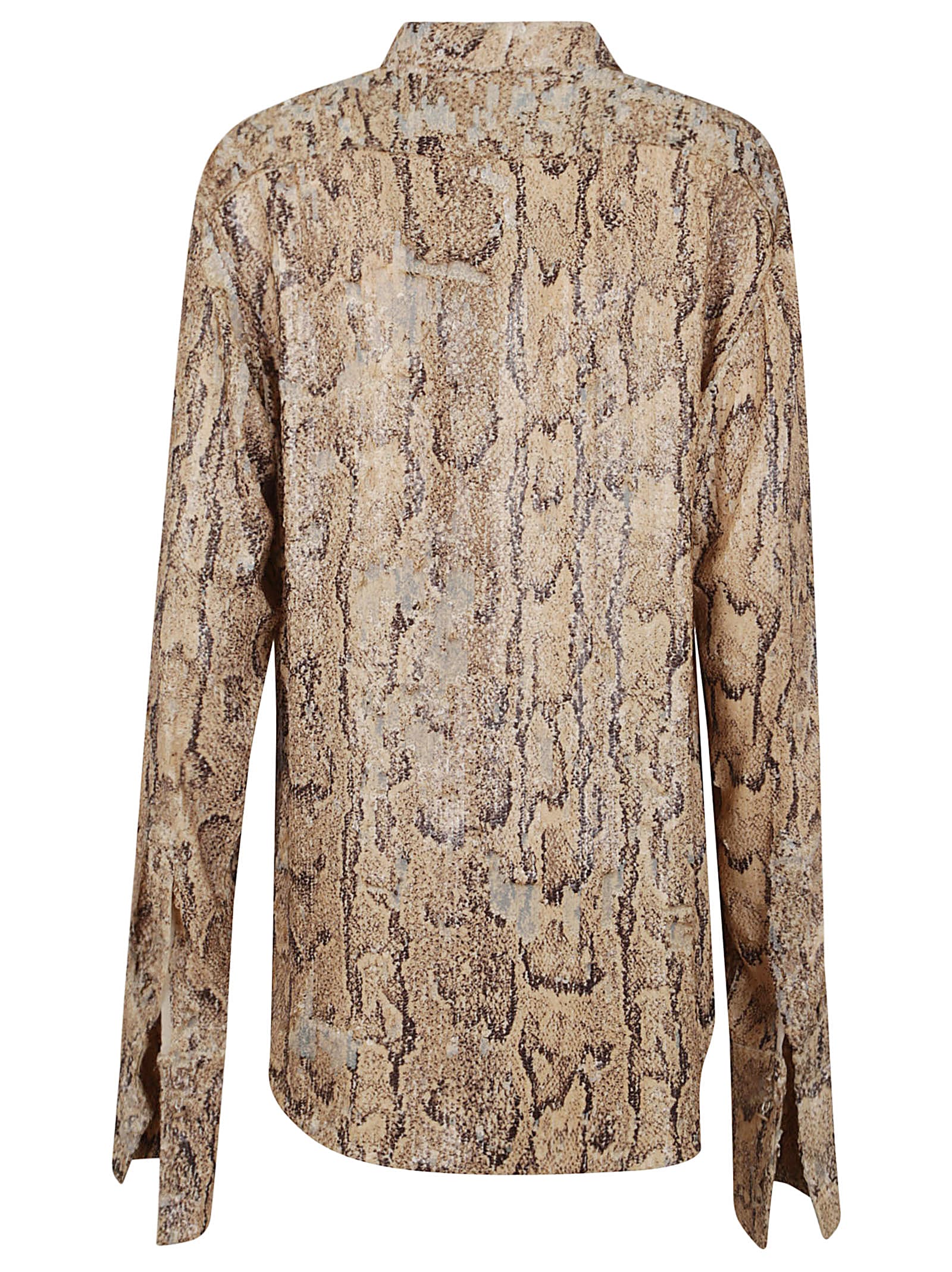 Shop Dries Van Noten Celina Bis Emb 1482 W.w.shirt In Beige