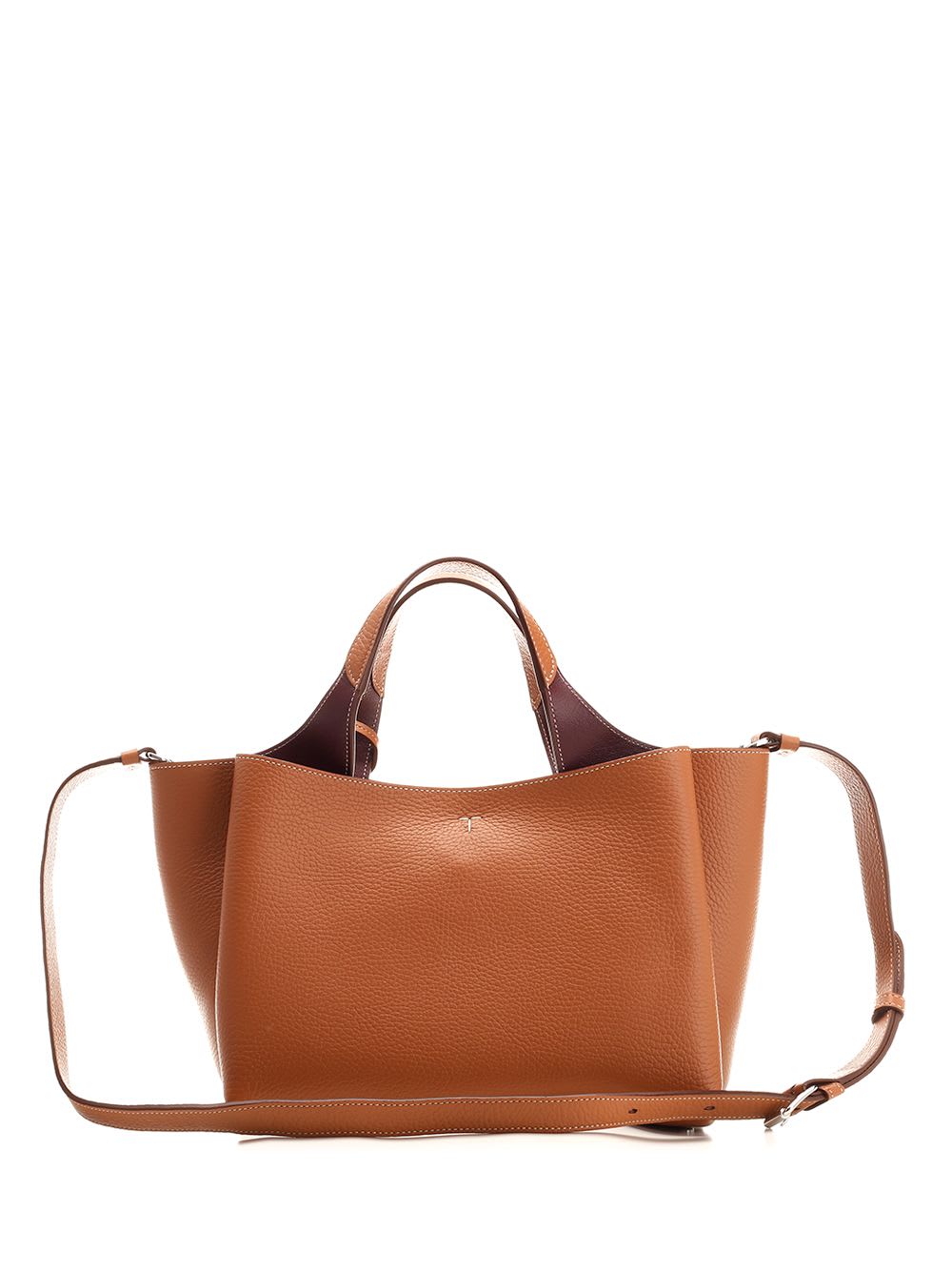 Shop Tod's Micro Leather Hand Bag In Brown