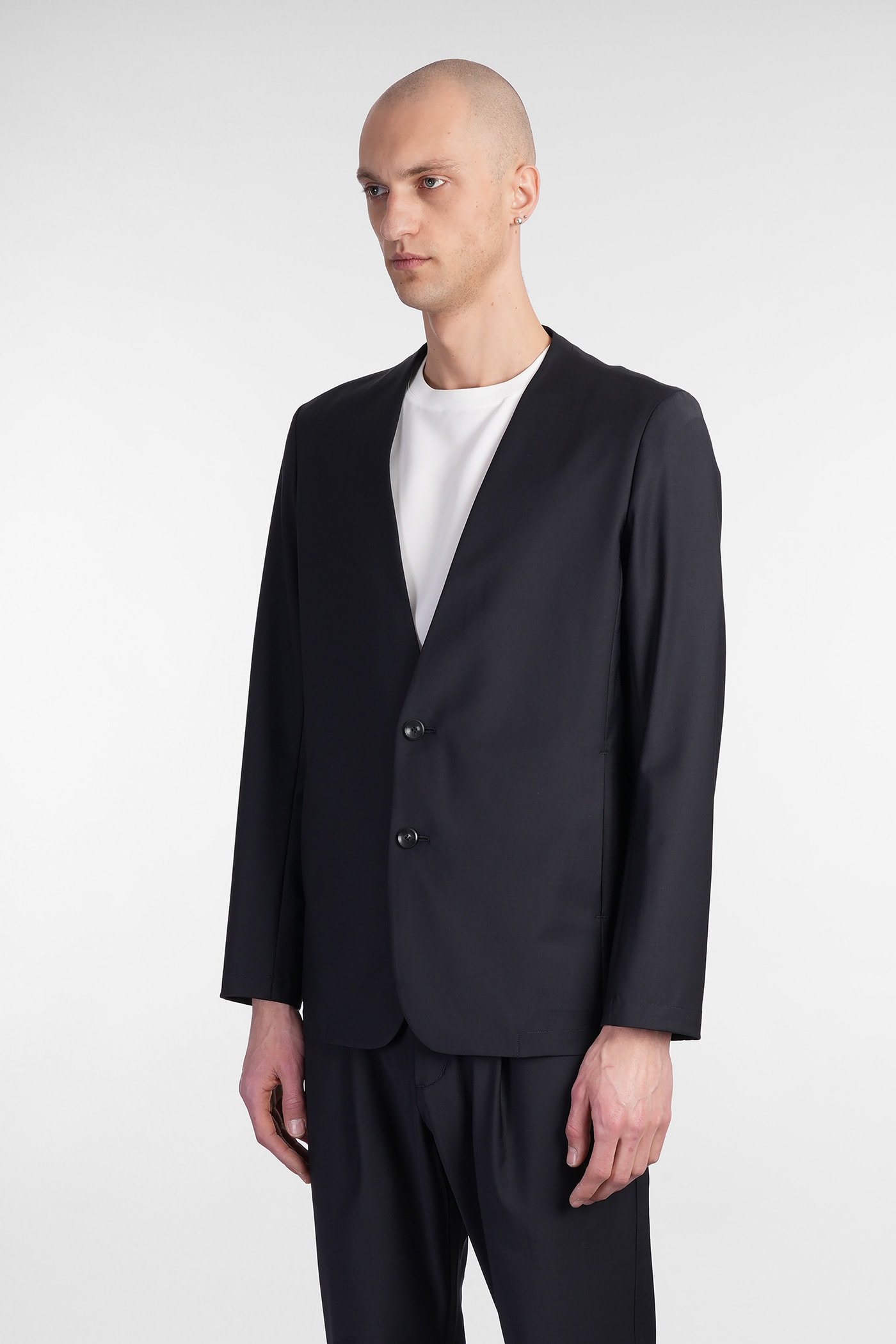 Attachment Blazer In Blue Polyester In Blue