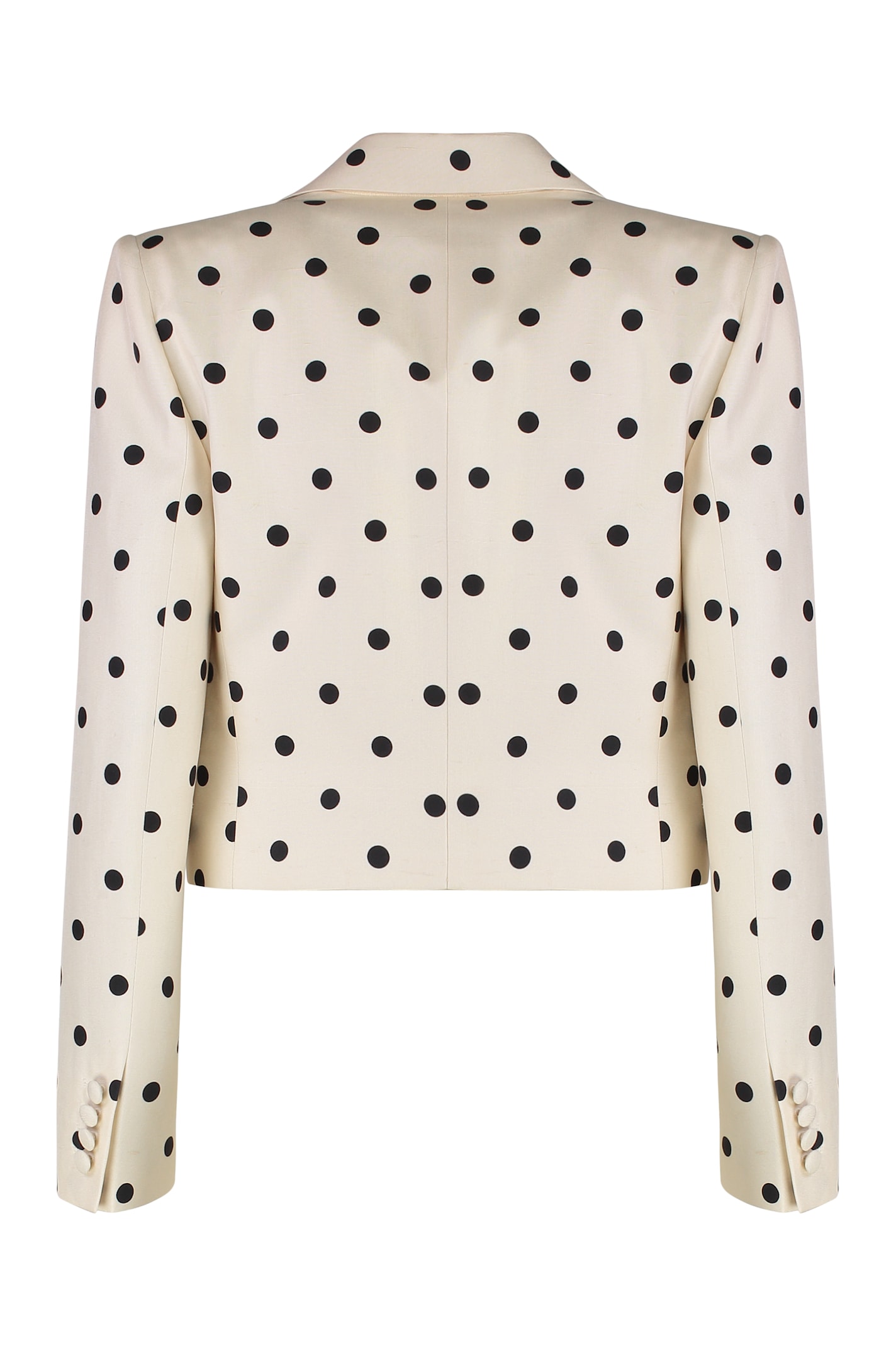 Valentino Bow-embellished Polka-dot Silk-shantung Jacket