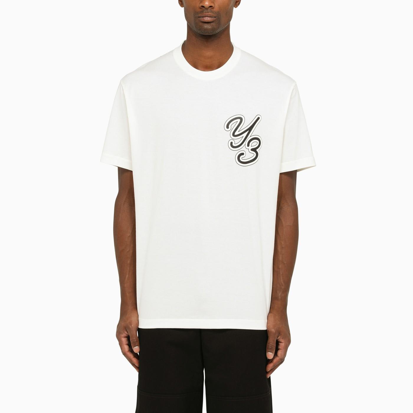 Shop Y-3 Off White T-shirt With Graphic Print