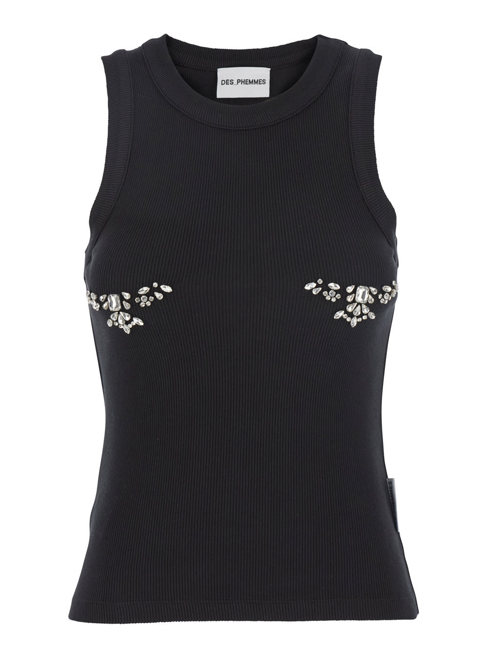 Des Phemmes Classic Tank Top In Black