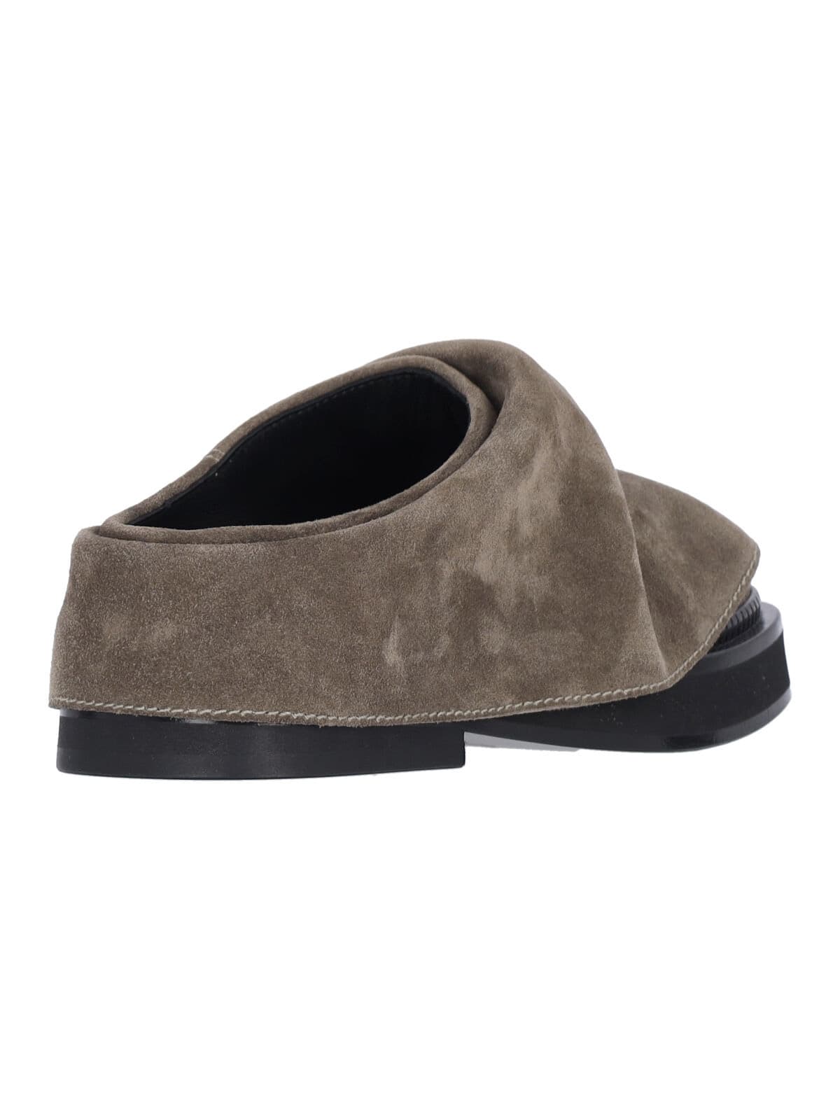 Shop Attico Mini Robin Sabots In Taupe